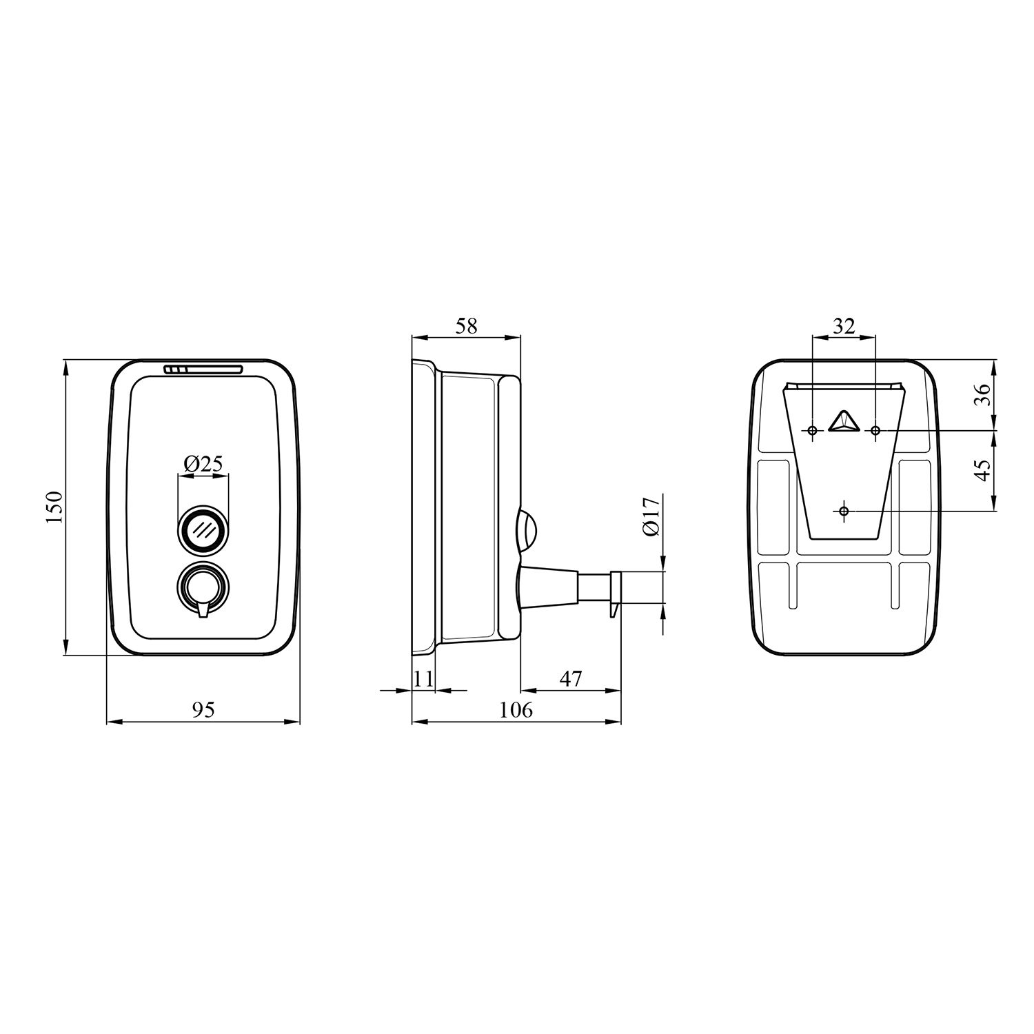 Диспенсер для рідкого мила Kroner KRM Rizze - ACC405-5