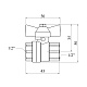 Кран кульовий для газу Valves 1/2" ВВ PN30 жовтий метелик