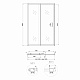 Душові двері в нішу Qtap Taurus CRM2012-13.C6 120-130x185 см, скло Clear 6 мм, покриття CalcLess