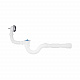 Сифон для ванни Agua BS02 1 1/2"х40/50 мм прямоточний, з переливом