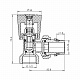 Кран радиаторный угловой SD Forte Classiс с антипротечкой 1/2" SF228W15