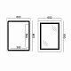 Дзеркало Qtap Cardinal 600х800 з LED-підсвічуванням Touch, з антизапотіванням, з димером, рег. темп. кольору (3000-6500K) Reverse QT0478C6080