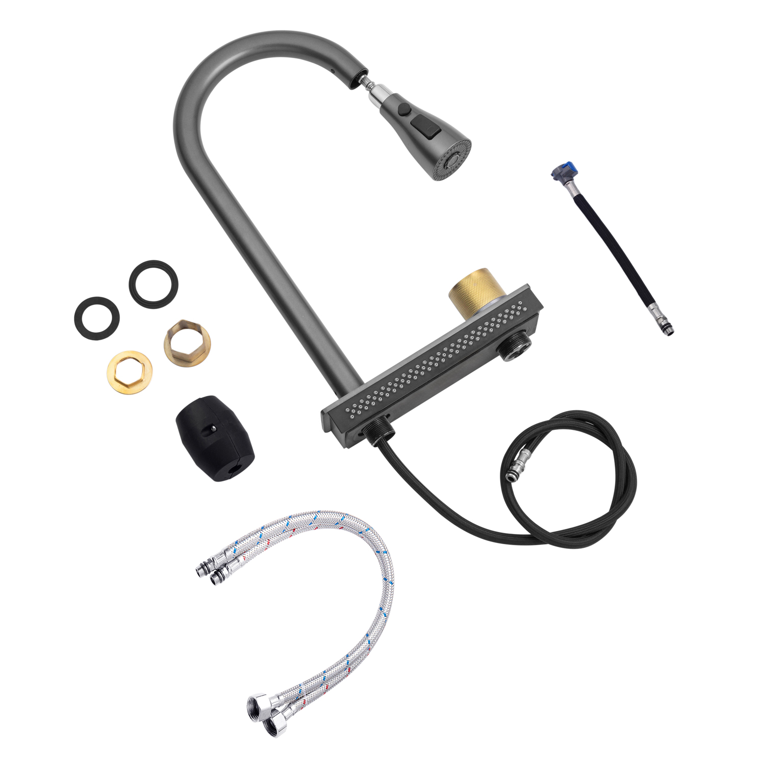 Змішувач до мийок Kroner KRP Schwarze - SCH2363