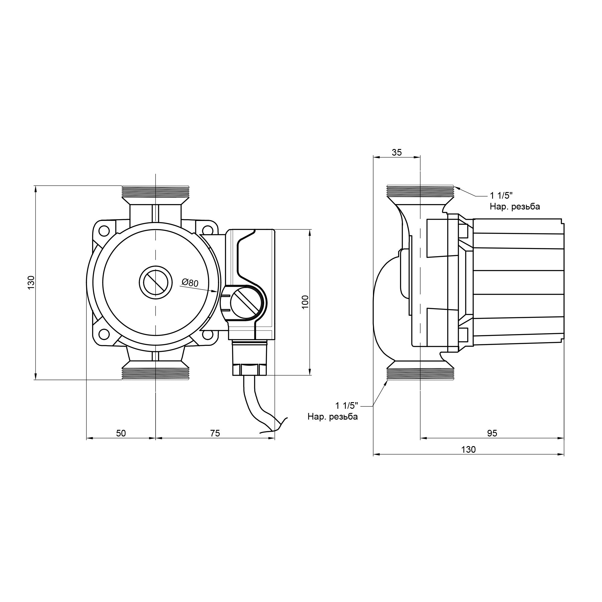 Насос циркуляционный Womar LRS 25/40/130