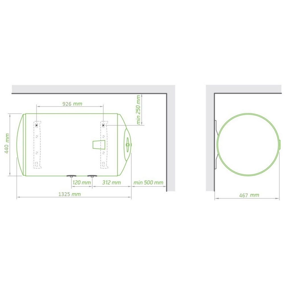 Водонагреватель Tesy Bilight 150 л, мокрый ТЭН 3,0 кВт (GCH1504430B12TSRC) 302696