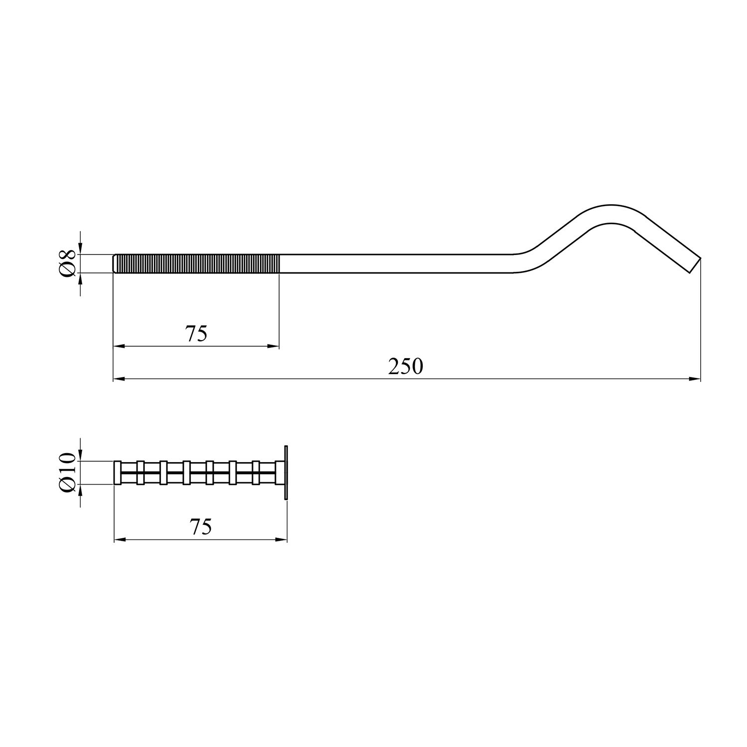 Кронштейн для радіатора Karro 250 мм білий