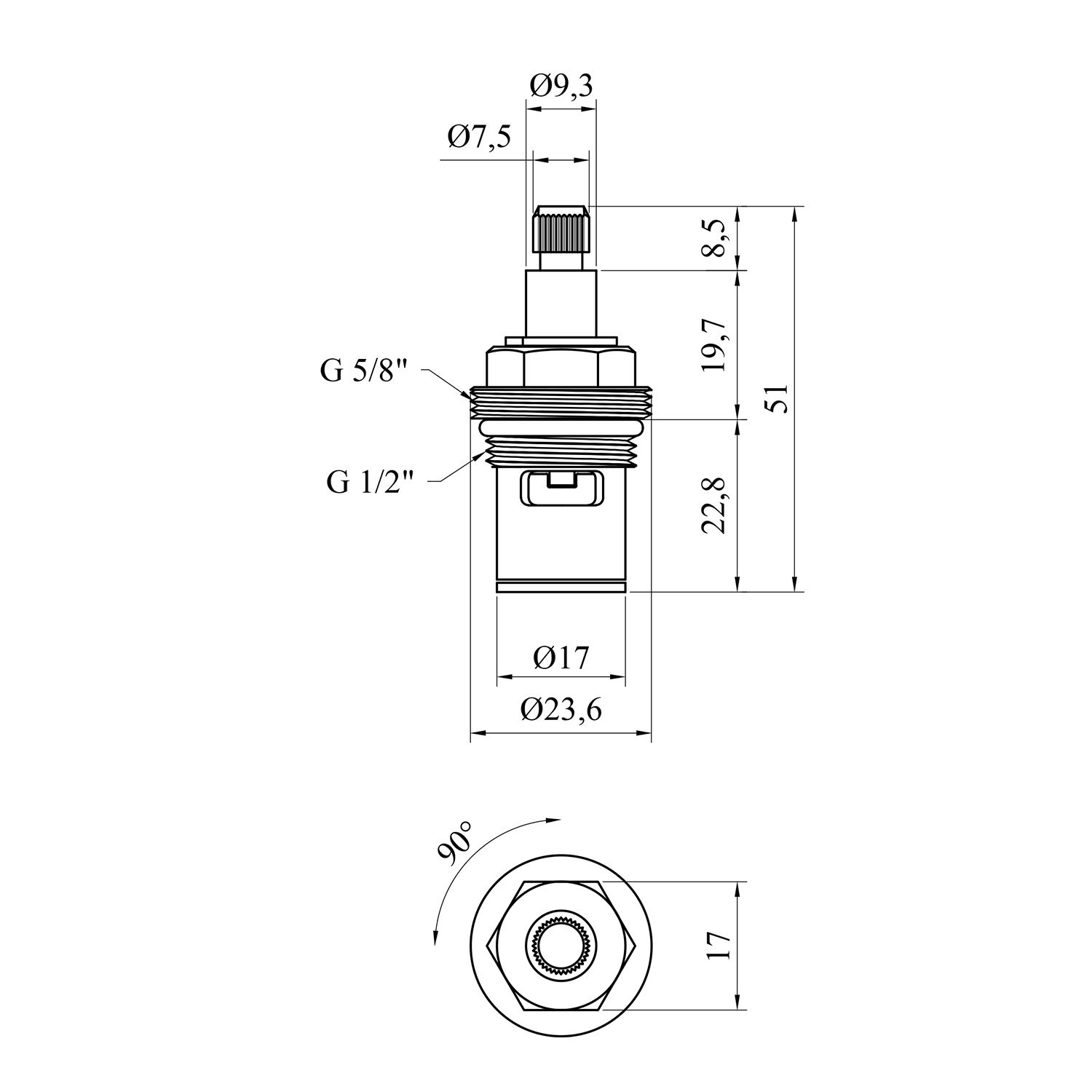 Букса керамічна Kroner KRM - М980