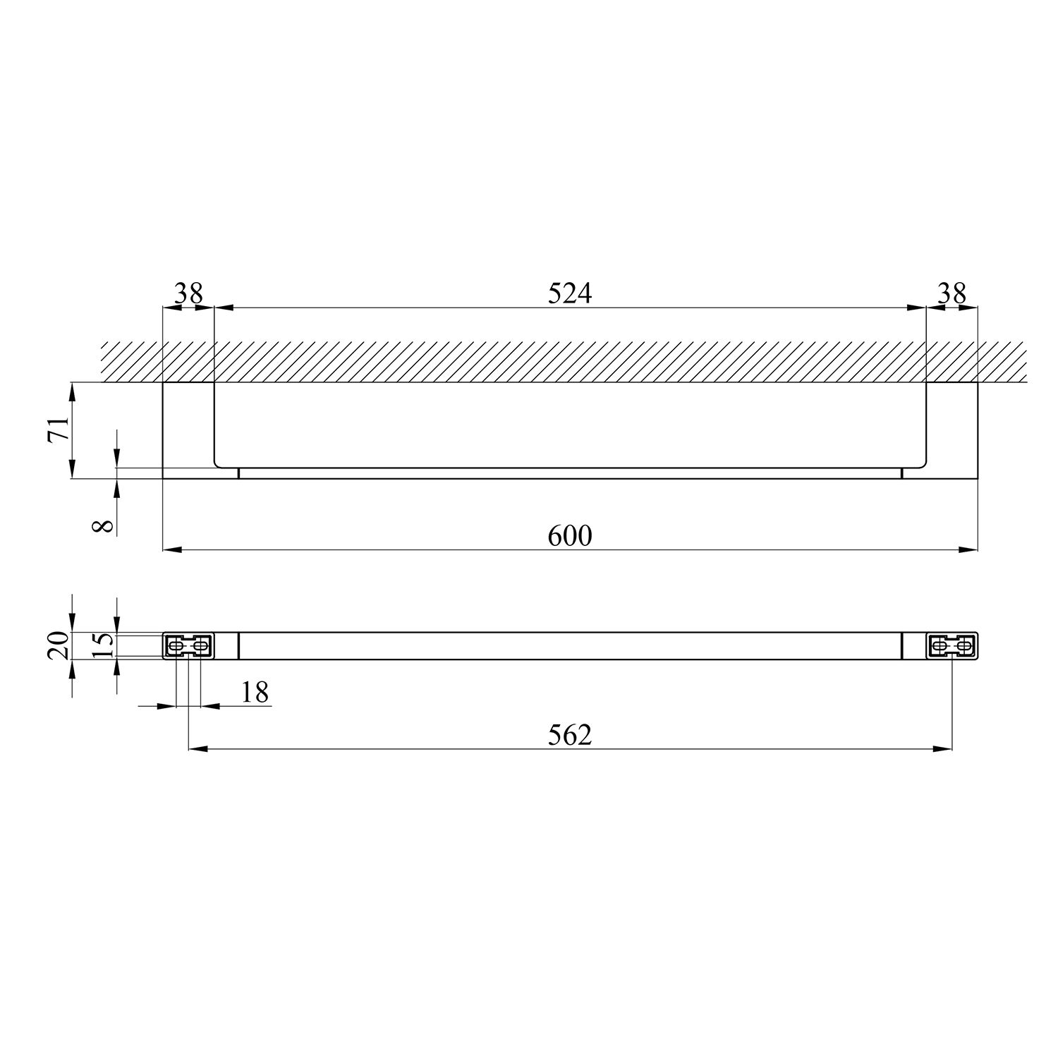 Тримач для рушників Kroner KRP Edelstahl Kubus - SCH3901