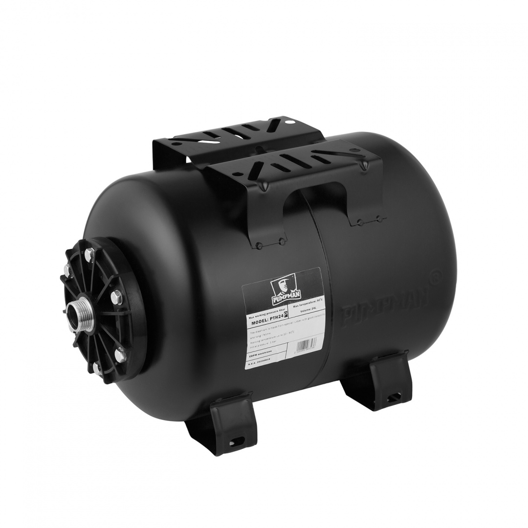 Гідроакумулятор Pumpman горизонтальний 24 л полімерний фланець