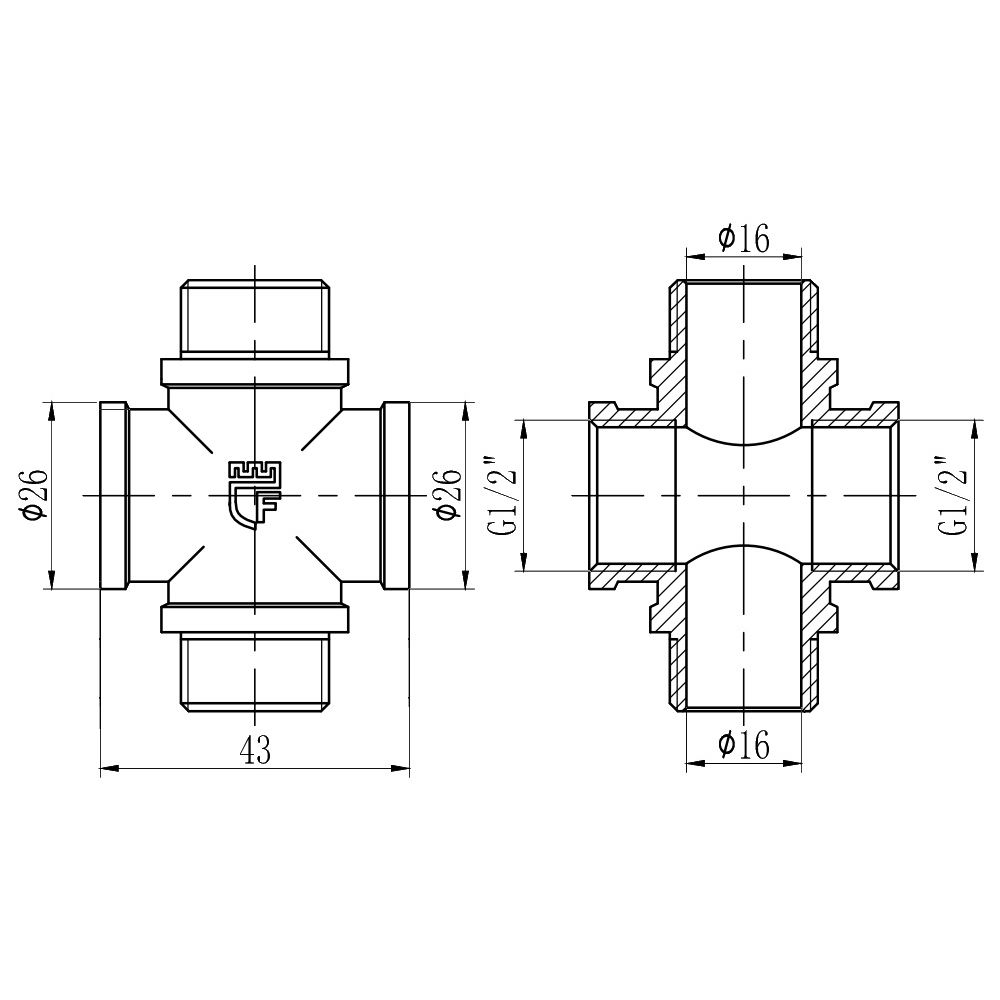 Хрестовина SD Forte 1/2" ВЗ SF35515