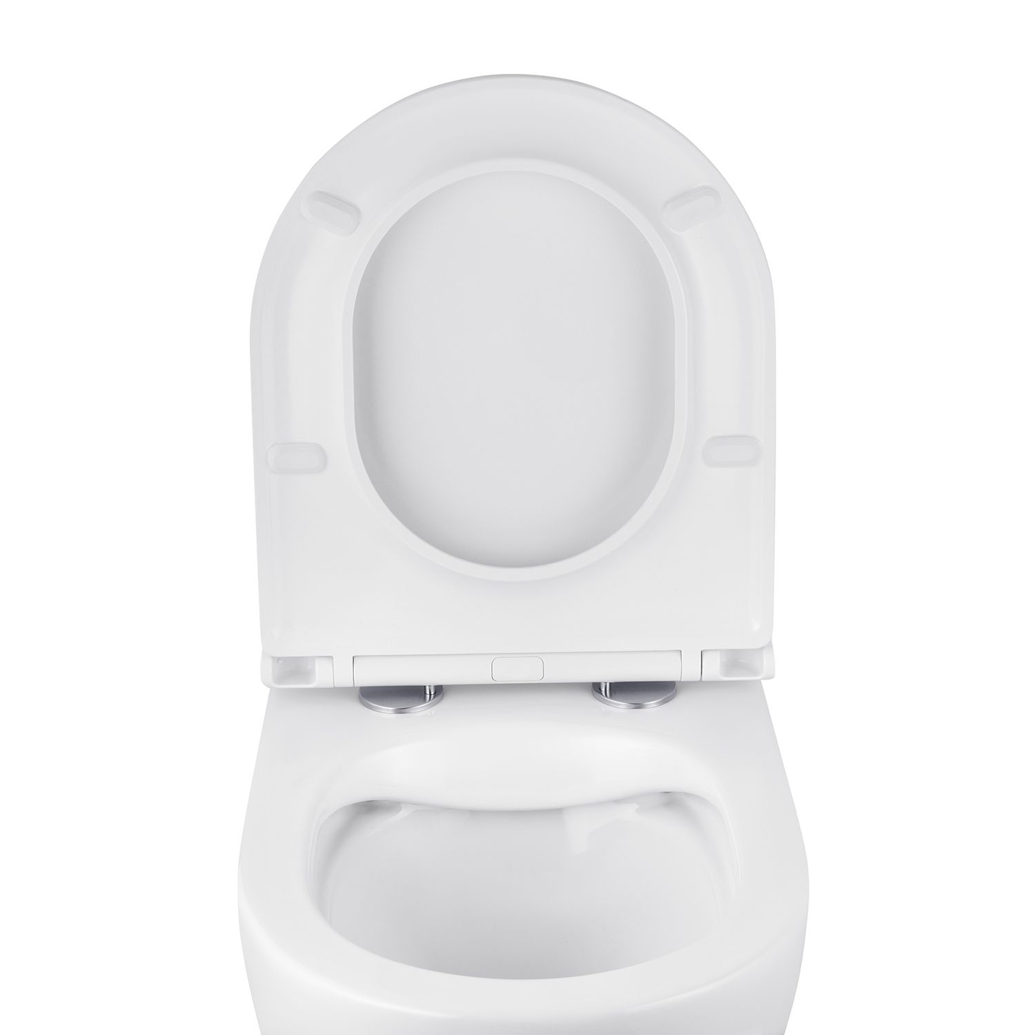 Унітаз підвісний безобідковий Kroner Harz WHI493736 RIMLESS з сидінням Slim Duroplast / Soft-close / Quick relase (KH493736WHIR)