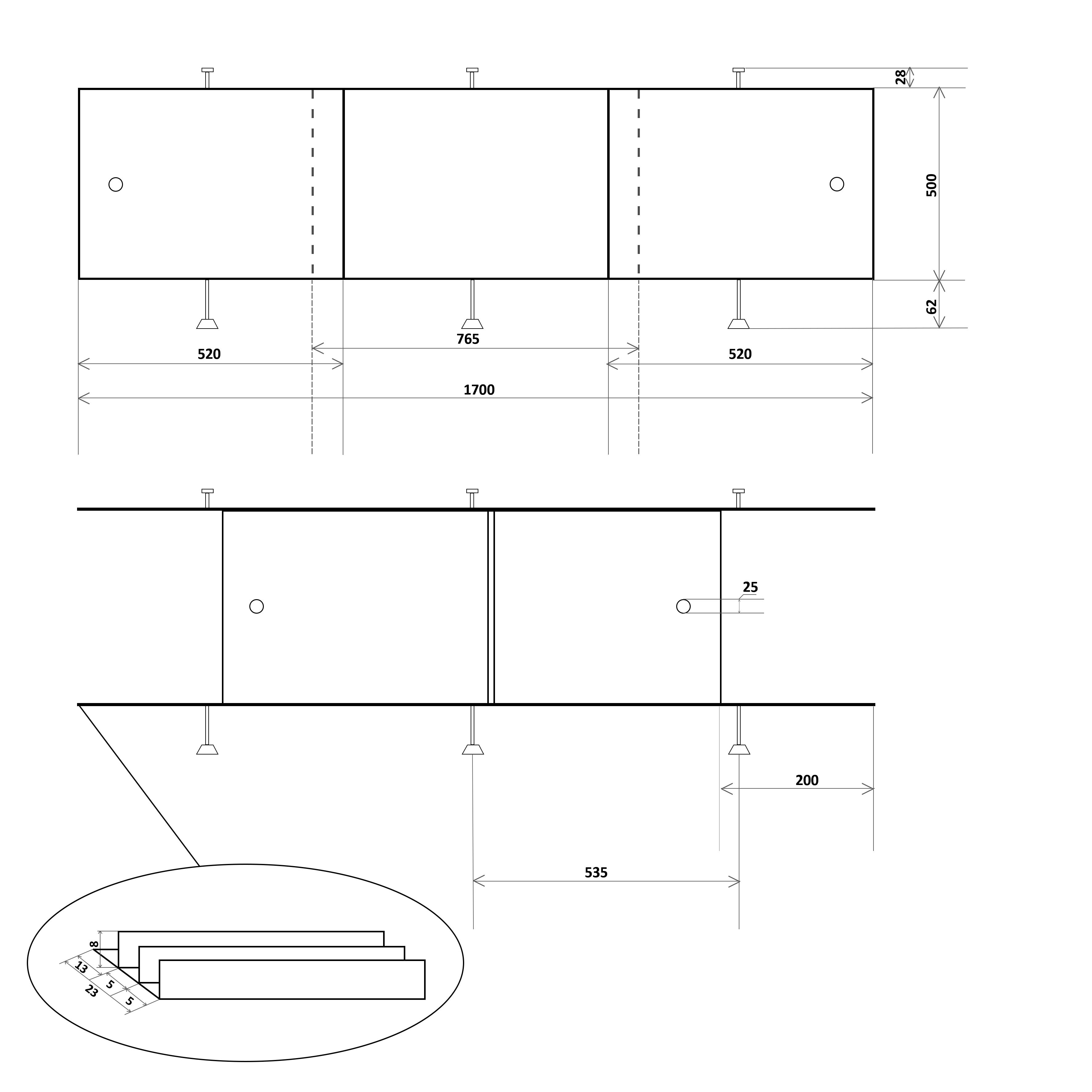 Панель для ванної Direct 1700x500