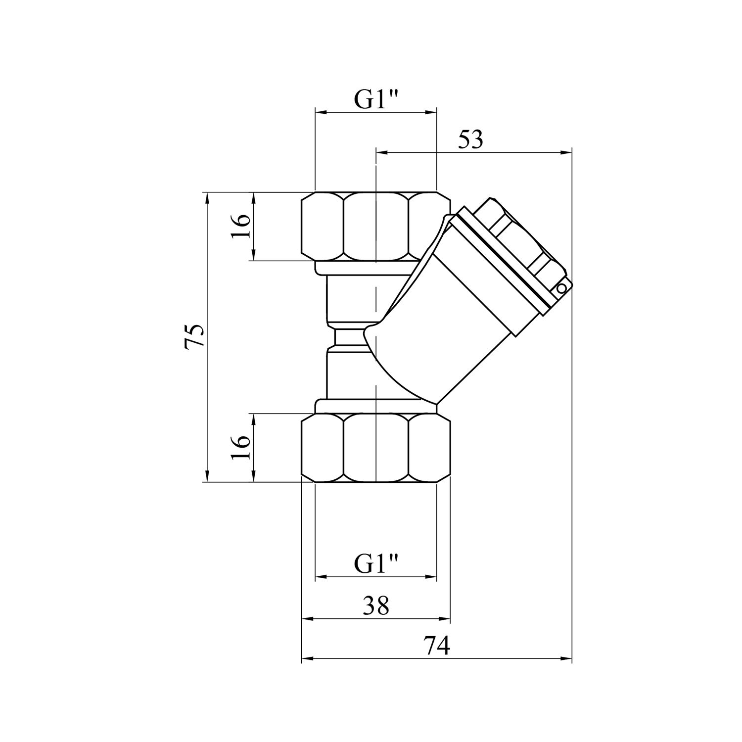 Фільтр грубої очистки STA "Premium" (DN) 25 ВВ латунний