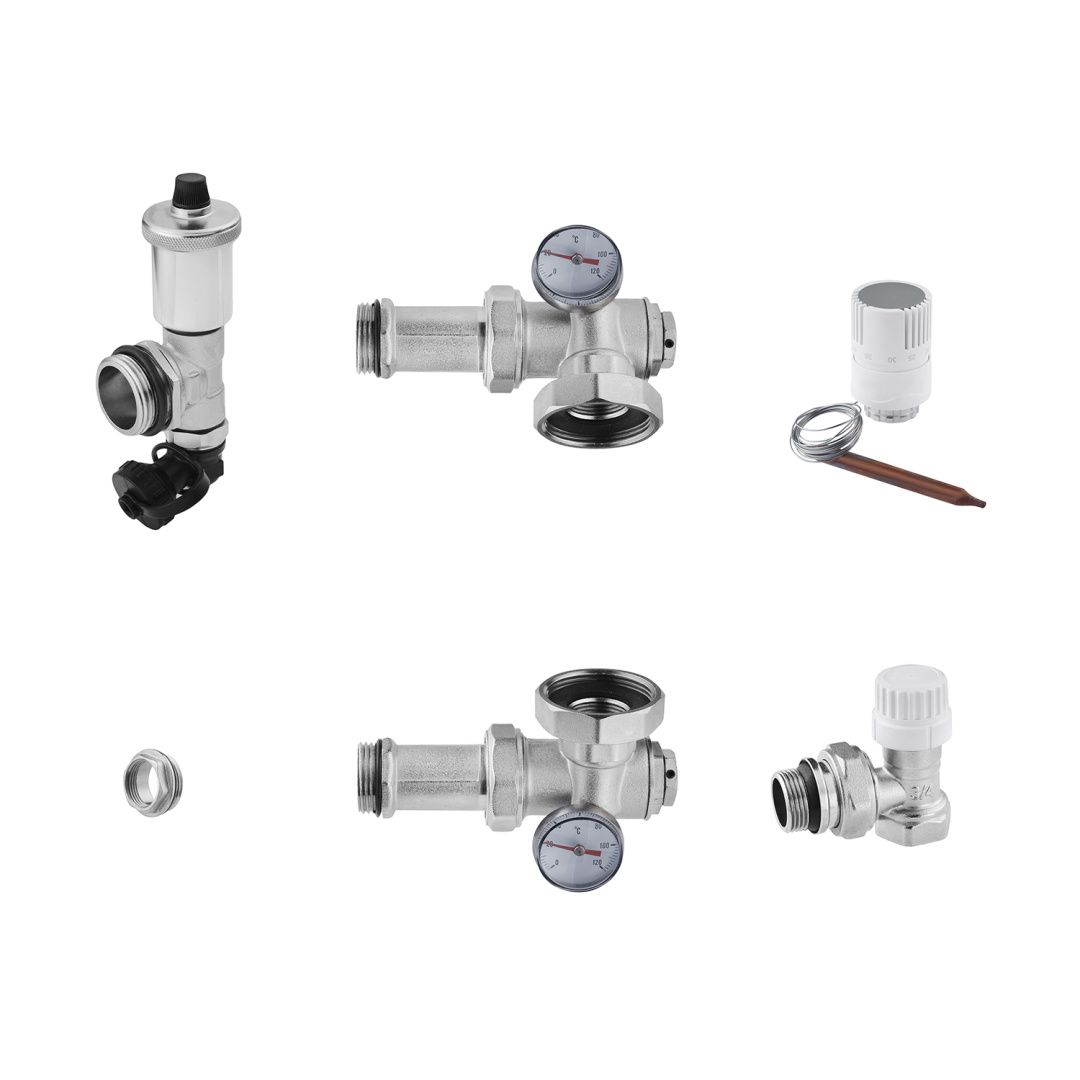 Змішувальний вузол для колектора STA "Standart" кутовий лівий, нікель