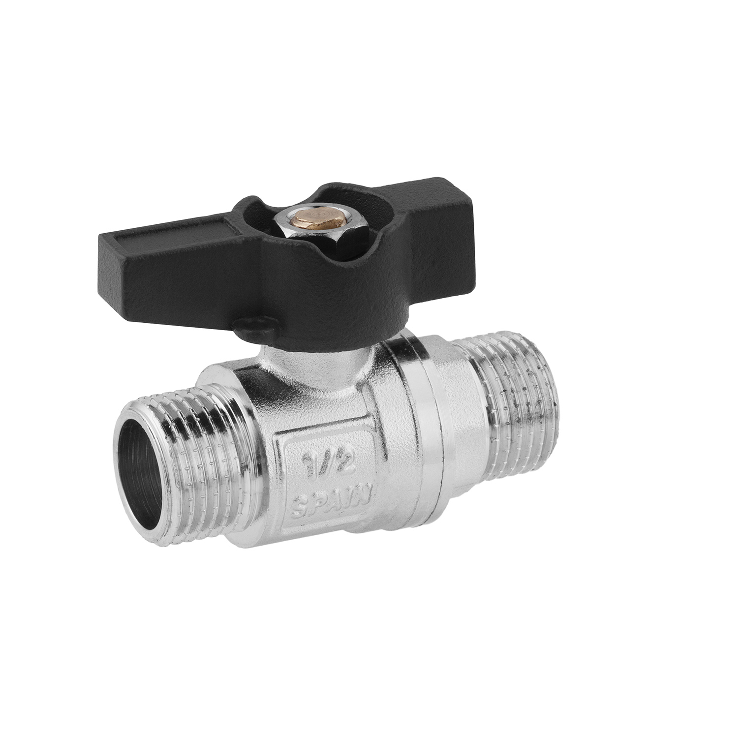 Кран кульовий Karro "Uno Black" 1/2" ЗЗ PN40 метелик