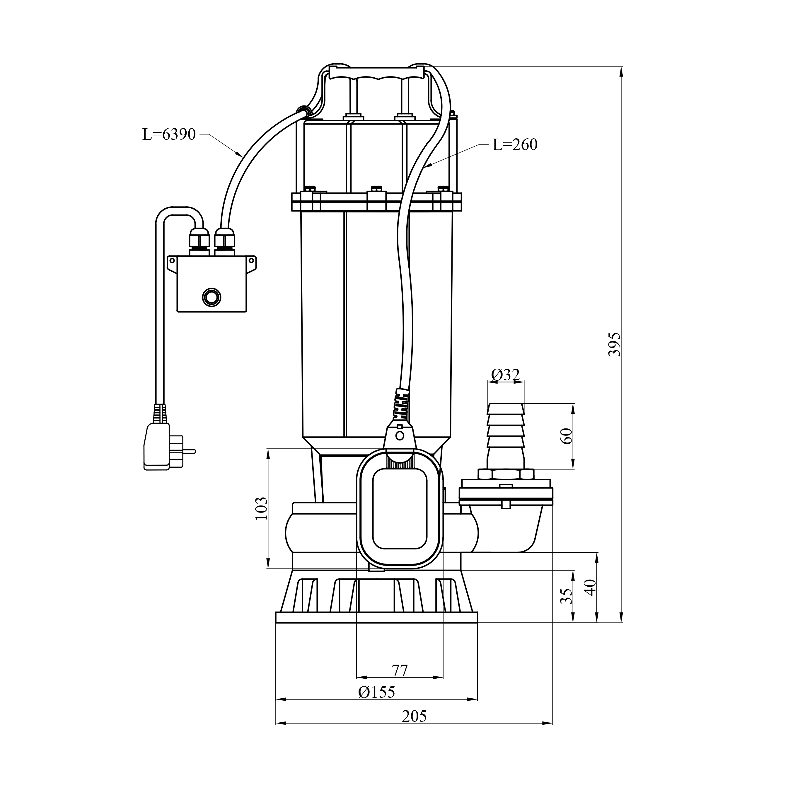 Насос фекальний Forwater WQG10-12-1,5 кВт