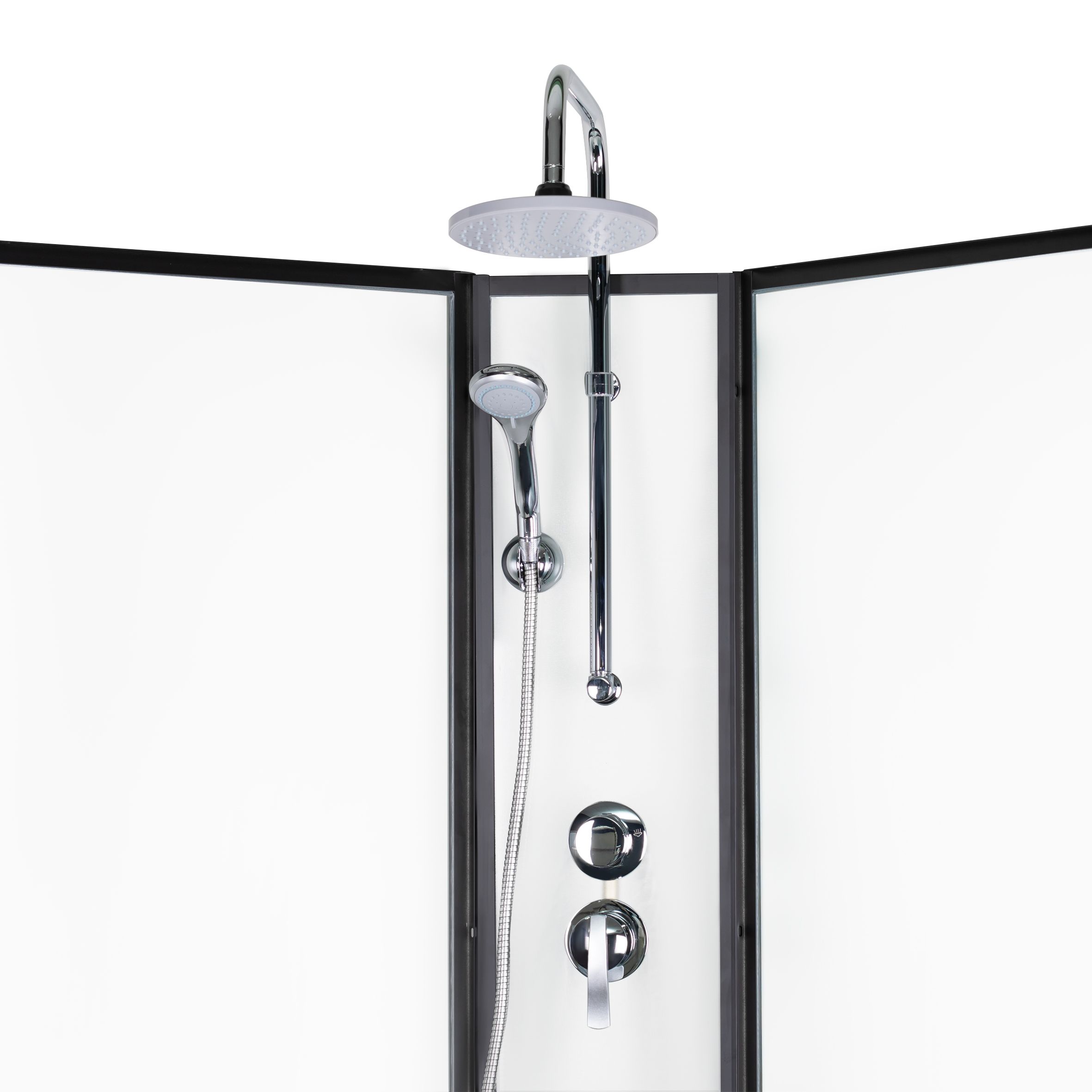 Душевой бокс Lidz Majatek SB90x90.BLA.LOW.TR, стекло прозрачное 5 мм