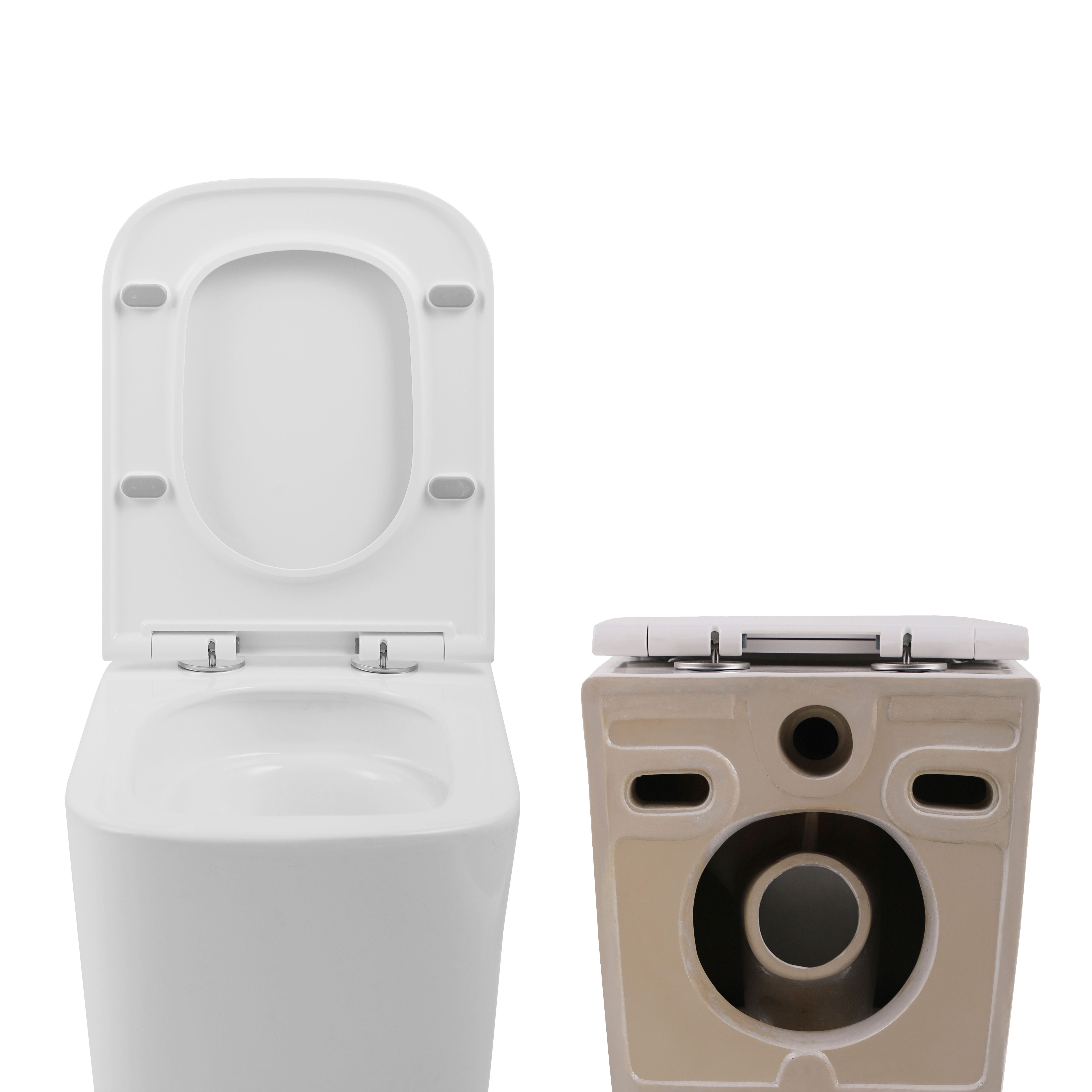 Унітаз підвісний Qtap Tern Ultra Quiet безобідковий з сидінням Soft-close WHITE QT17332303AW