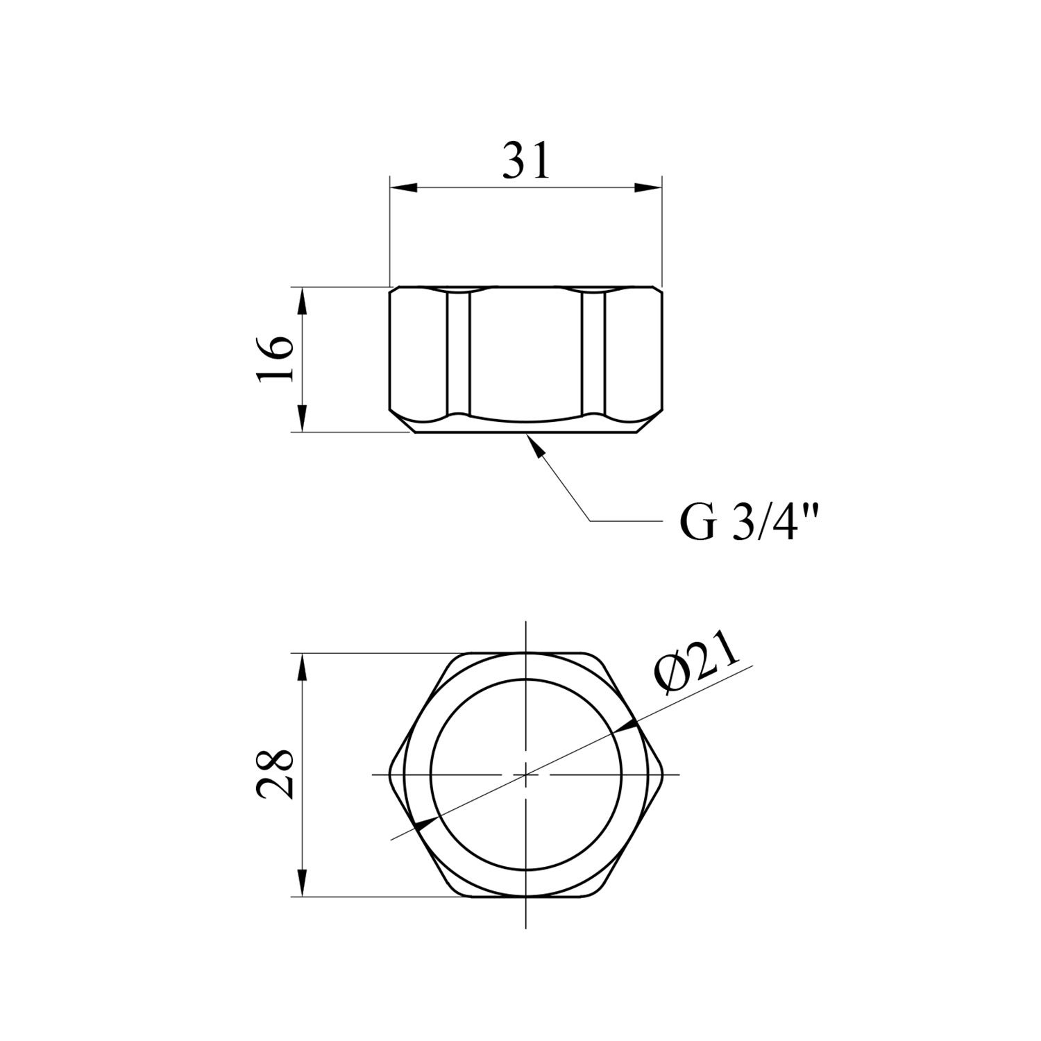 Гайка для настінного змішувача Kroner KRM - C929