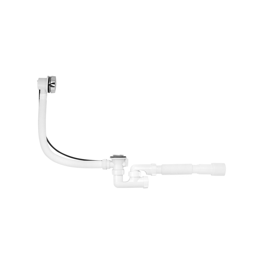 Сифон для ванни Kroner KRP - BS05P 1 1/2"х40/50 з системою Сlick-Сlack, з переливом та ревізією