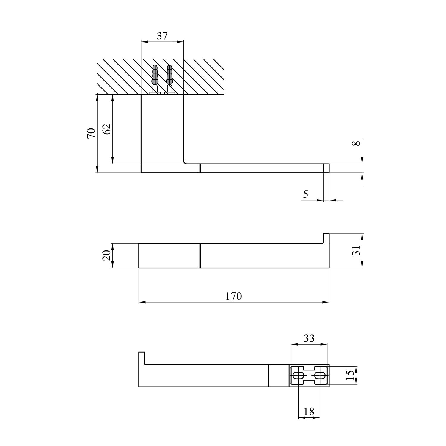 Тримач для туалетного паперу Kroner KRP Edelstahl Kubus - SCH3903-2