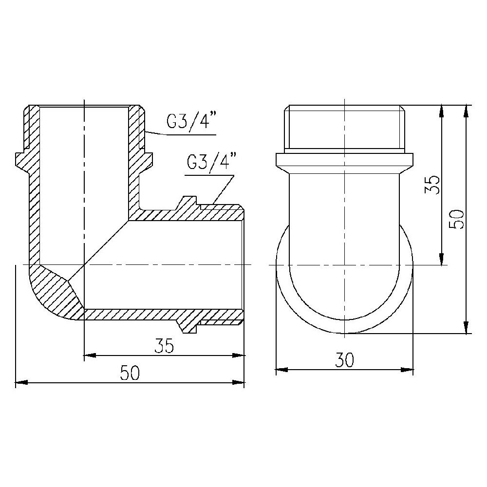 Кутник Thermo Alliance Forte 3/4"З SF37320