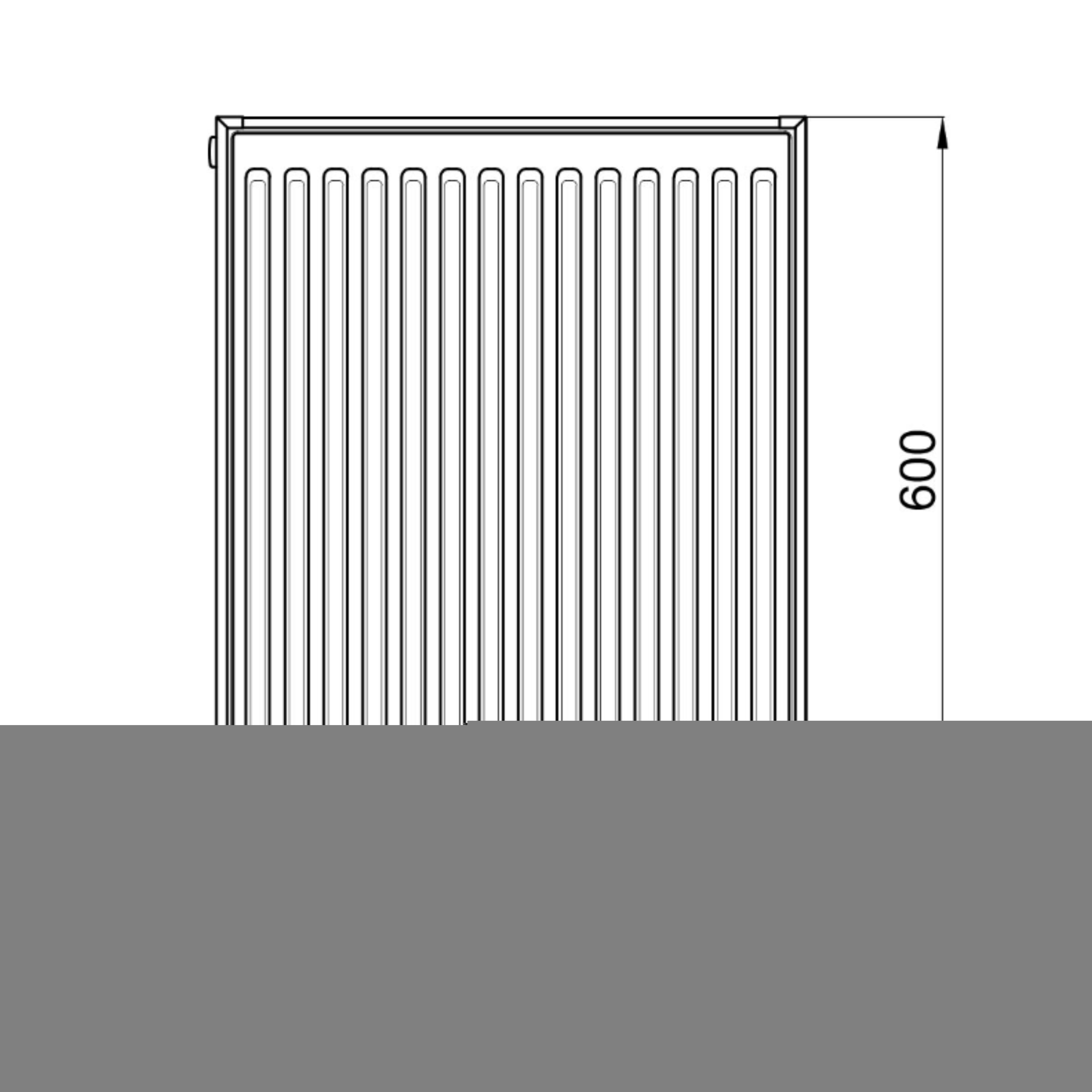 Радіатор сталевий IMAS клас 22 600х1400 нижнє підключення