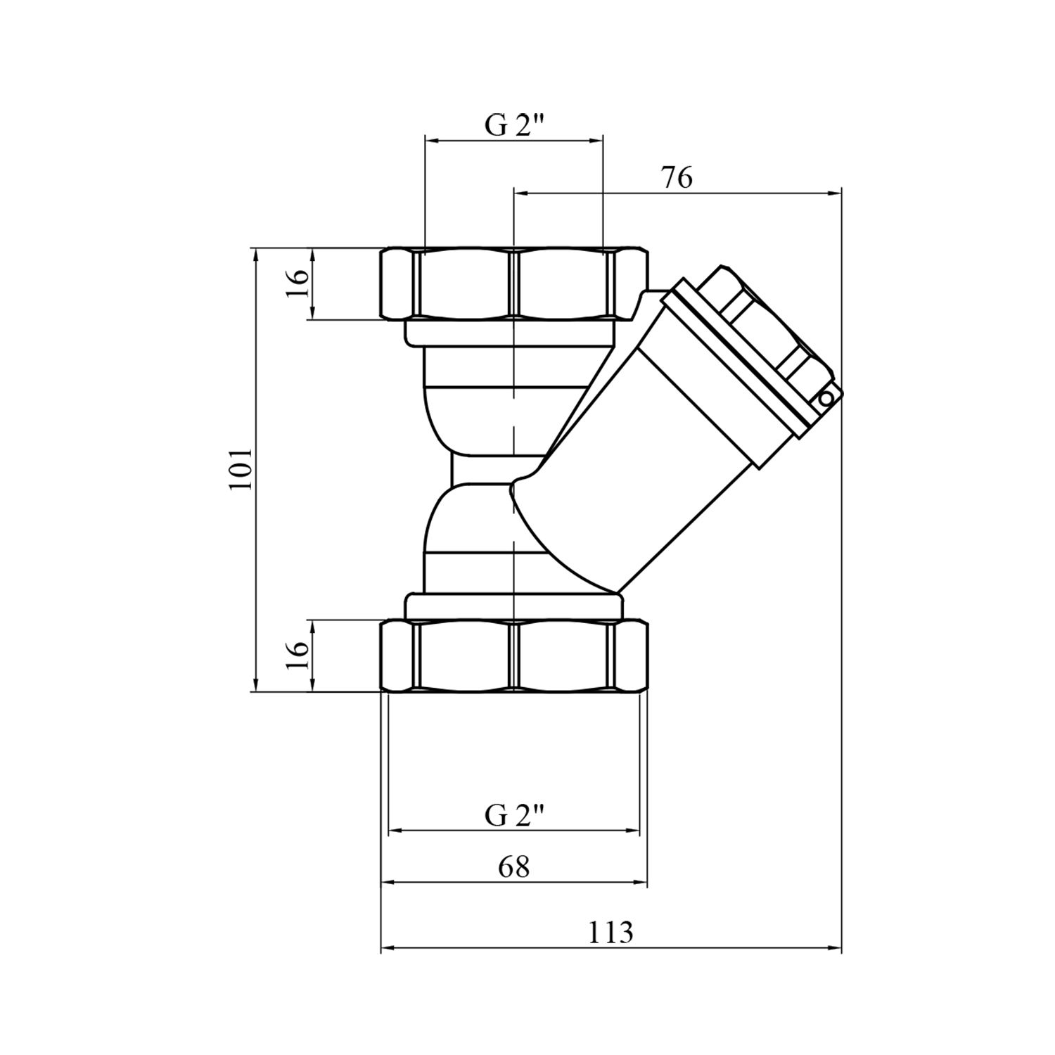 Фільтр грубої очистки STA (DN) 50 ВВ латунний