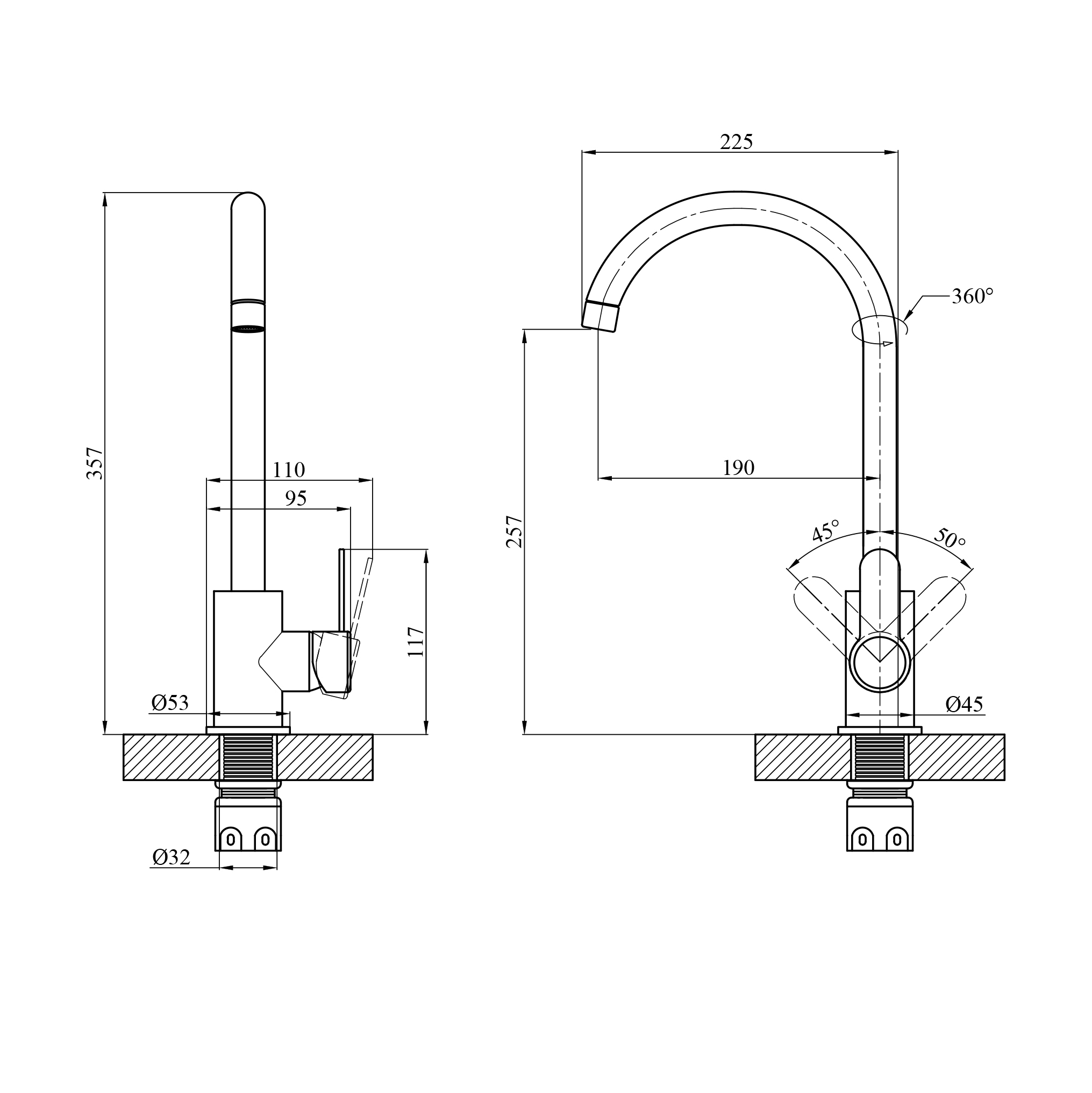 Змішувач для кухні Agua Elposo-INOX035