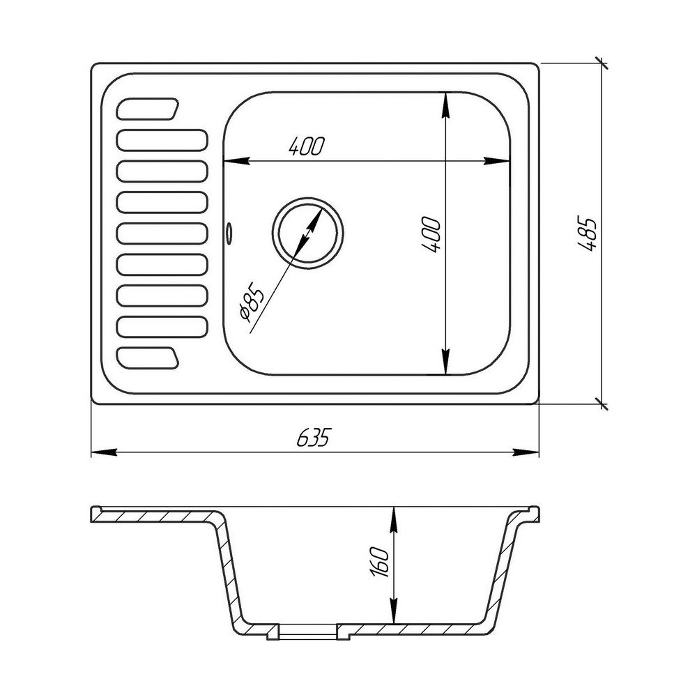 Кухонная мойка Fosto 6449 SGA-806 (FOS6449SGA806)