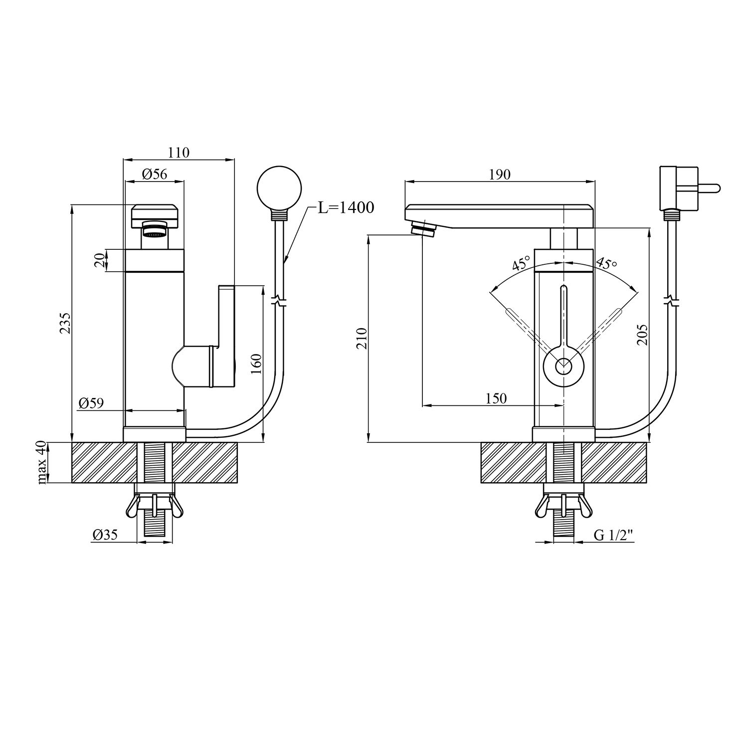 Проточний водонагрівач Kroner KRM Volt - CW189 з дисплеєм
