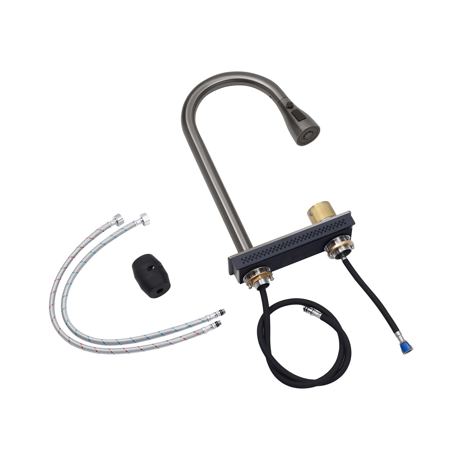 Кухонна мийка Kroner KRP Schwarze - SET7545HM PVD (3.0/0.8 мм)