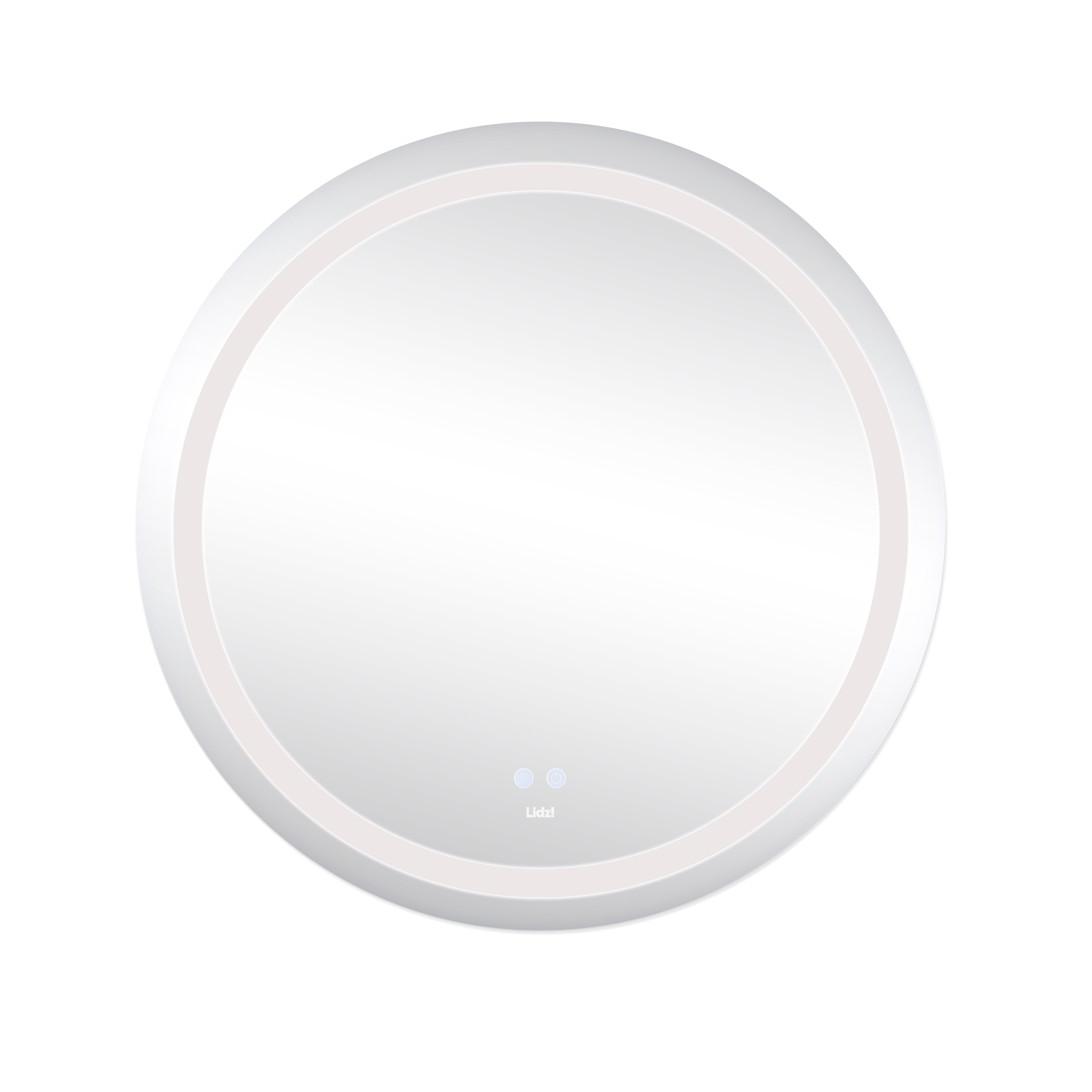 Дзеркало Lidz Aria R800 з LED-підсвічуванням Touch, з антизапотіванням, з димером, рег. яскравості LD78LR800