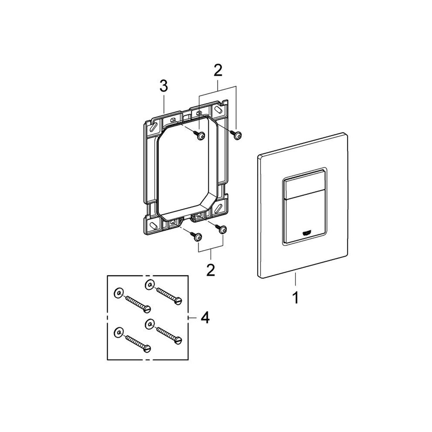 Комплект 4 в 1: Інсталяція GROHE Solido 3 в 1 3884966Q + Унітаз безобідковий Kroner Harz WHI493736 RIMLESS з сидінням Slim Duroplast/Soft-close/ Quick relase KH493736WHIR (3884966KH493736)