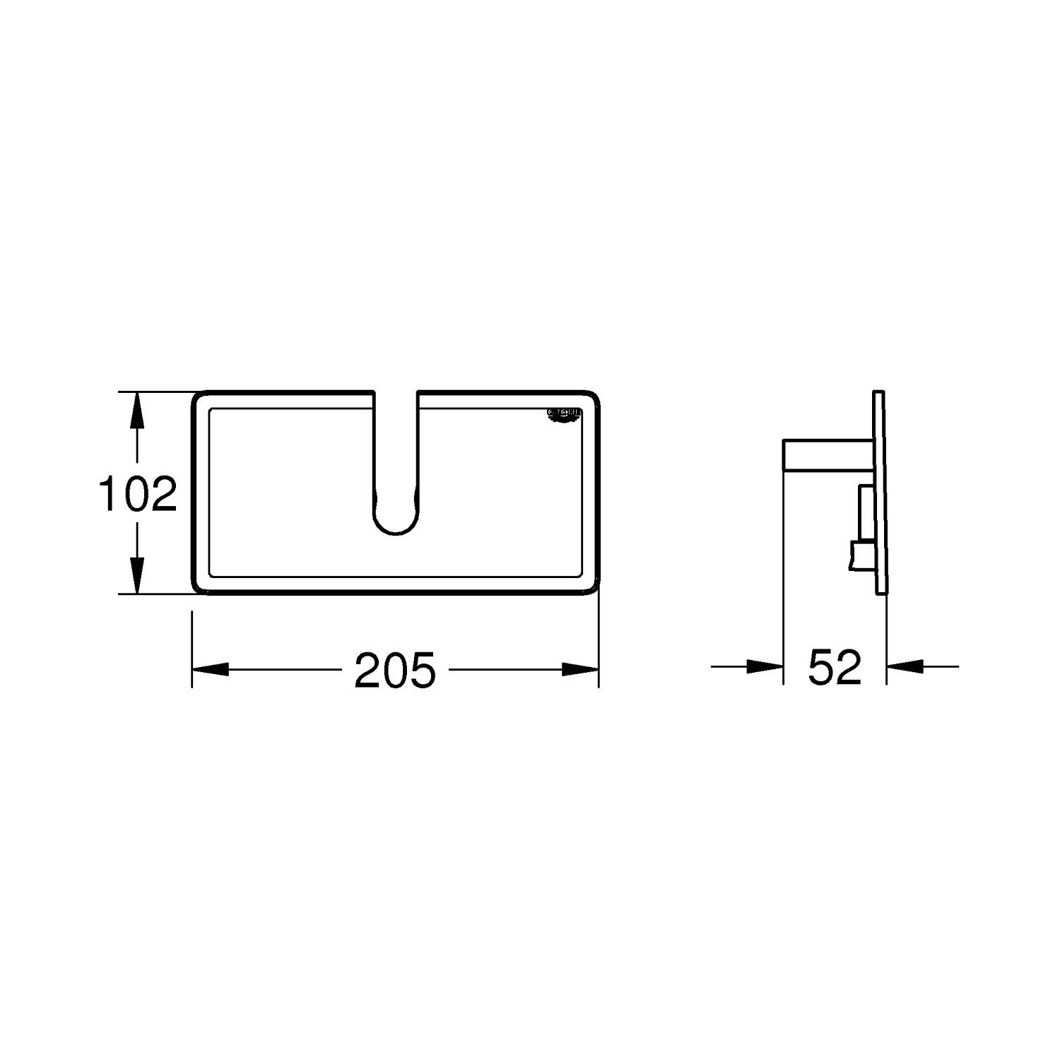 Полиця для душових систем Grohe EasyReach 26362LN1