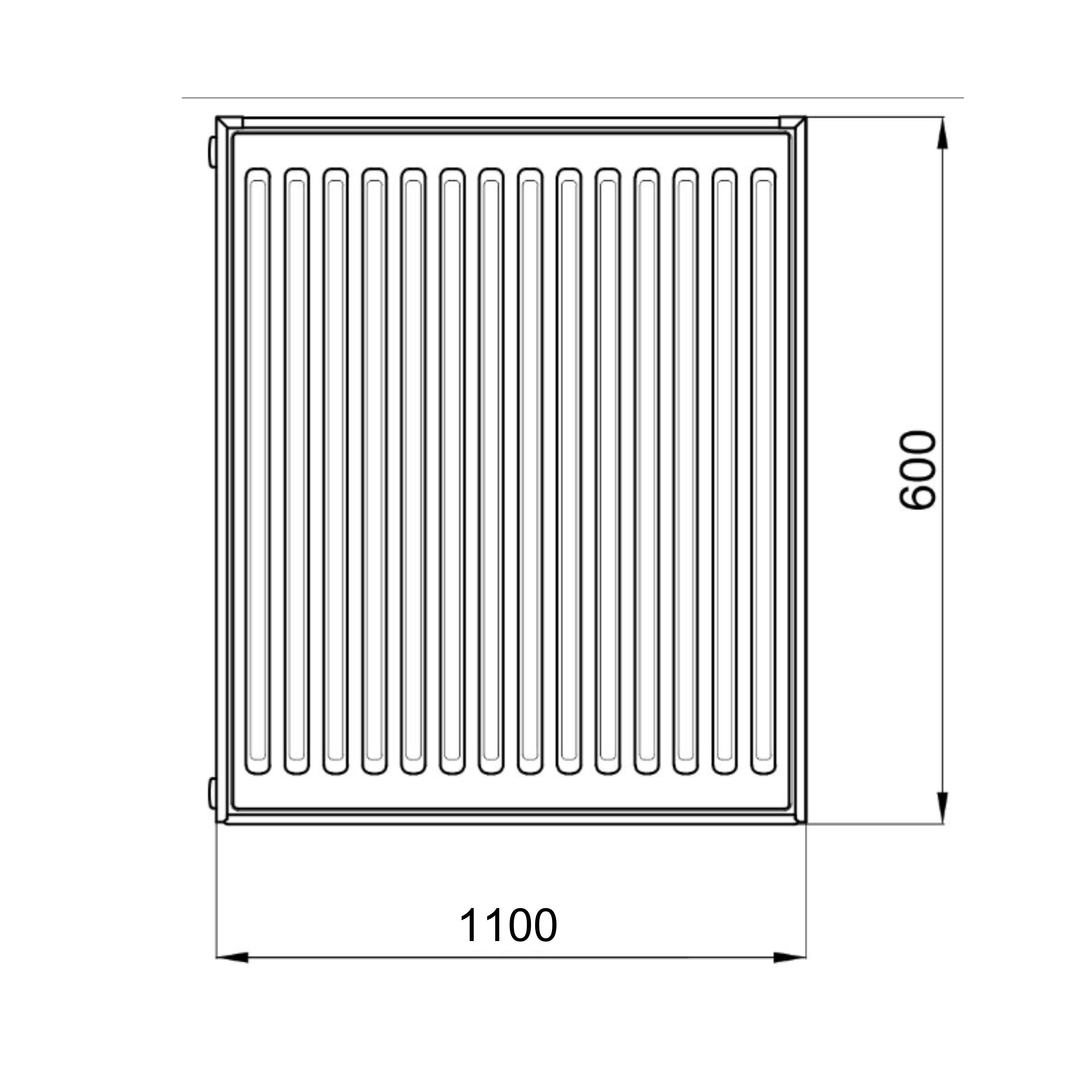 Радіатор сталевий IMAS клас 22 600х900 нижнє підключення