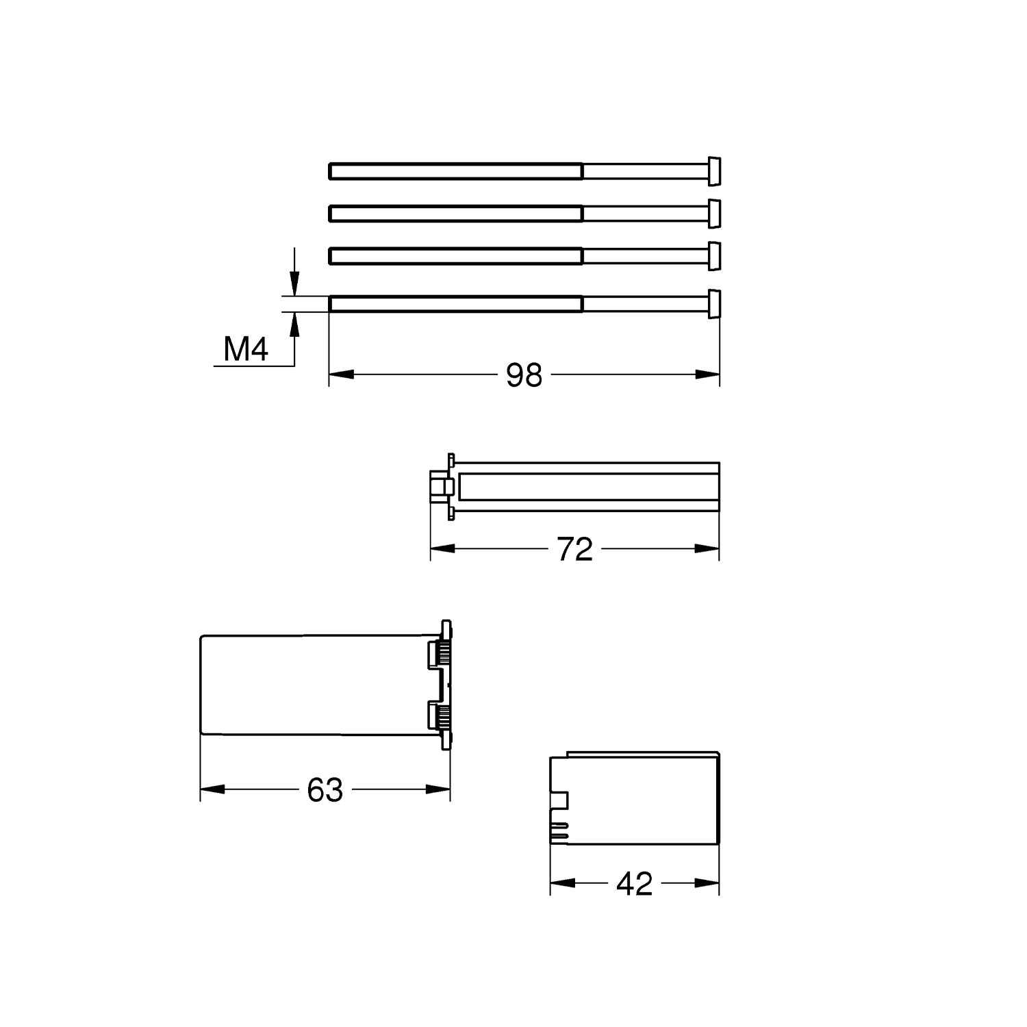 Універсальний набір подовжувачів Grohe Rapido SmartBox 14048000