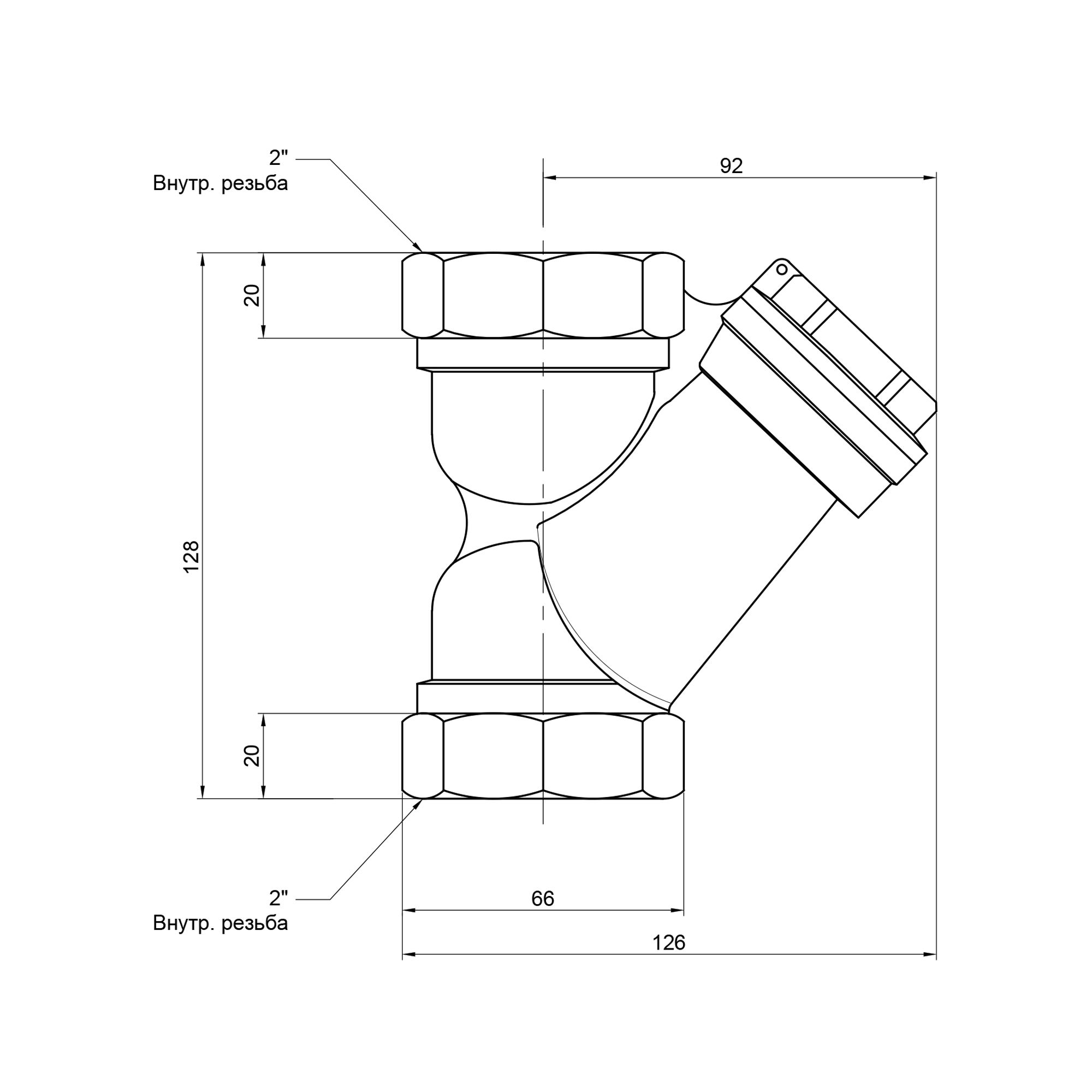 Фільтр грубої очистки Thermo Alliance Forte для води 2"В косий SF124W50