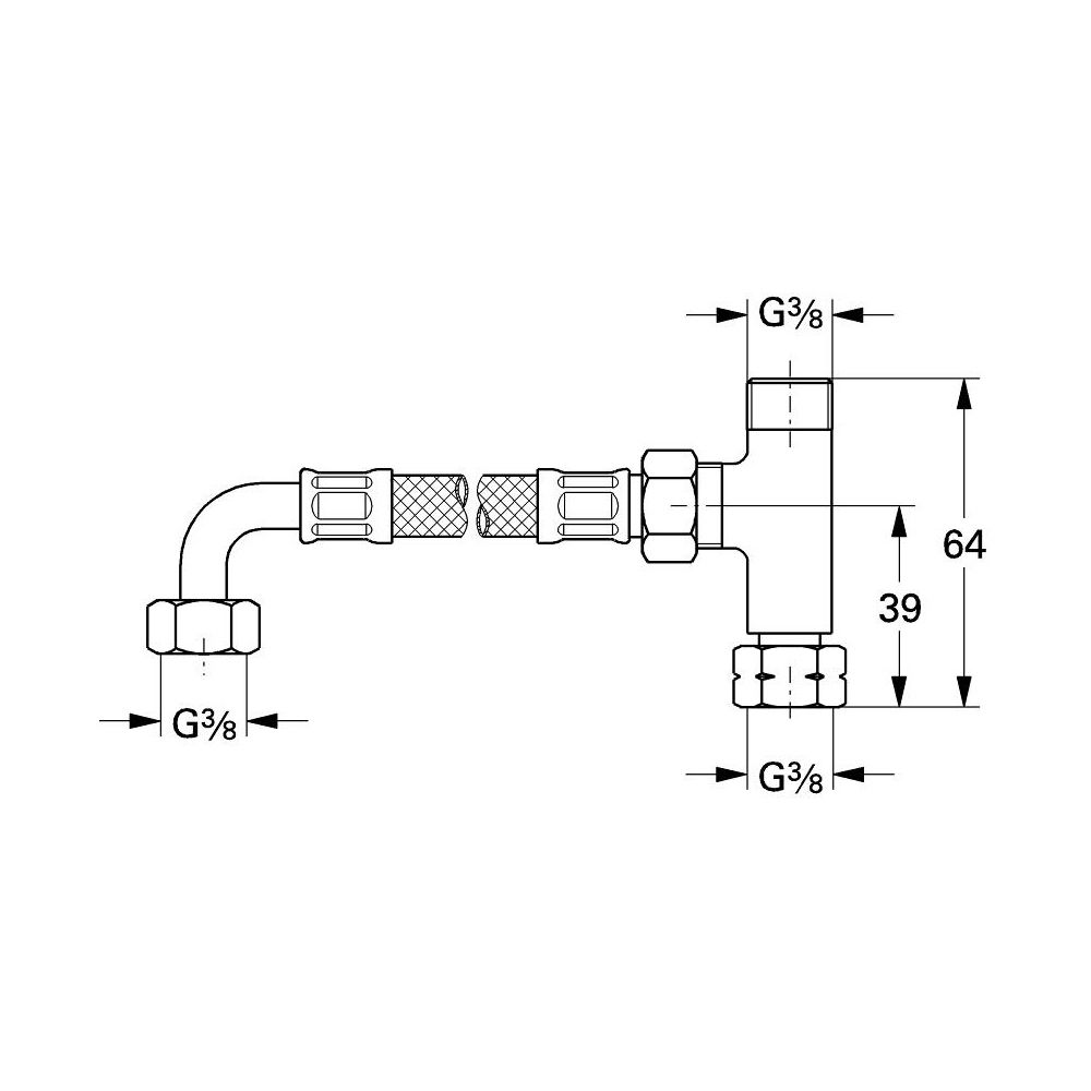 Гибкая подводка для термостата Grohe Grohtherm Micro 47533000