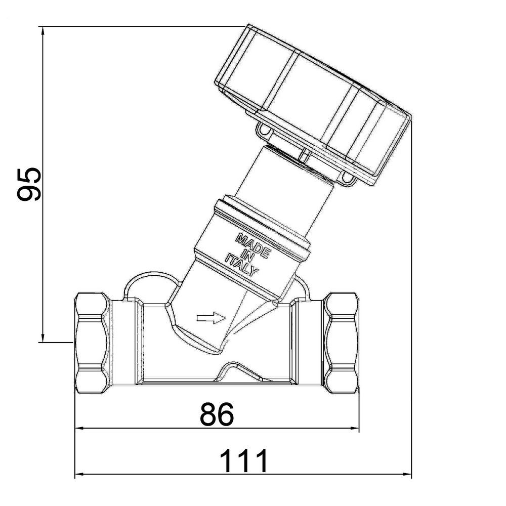 Балансировочный вентиль Icma 1/2" №С300