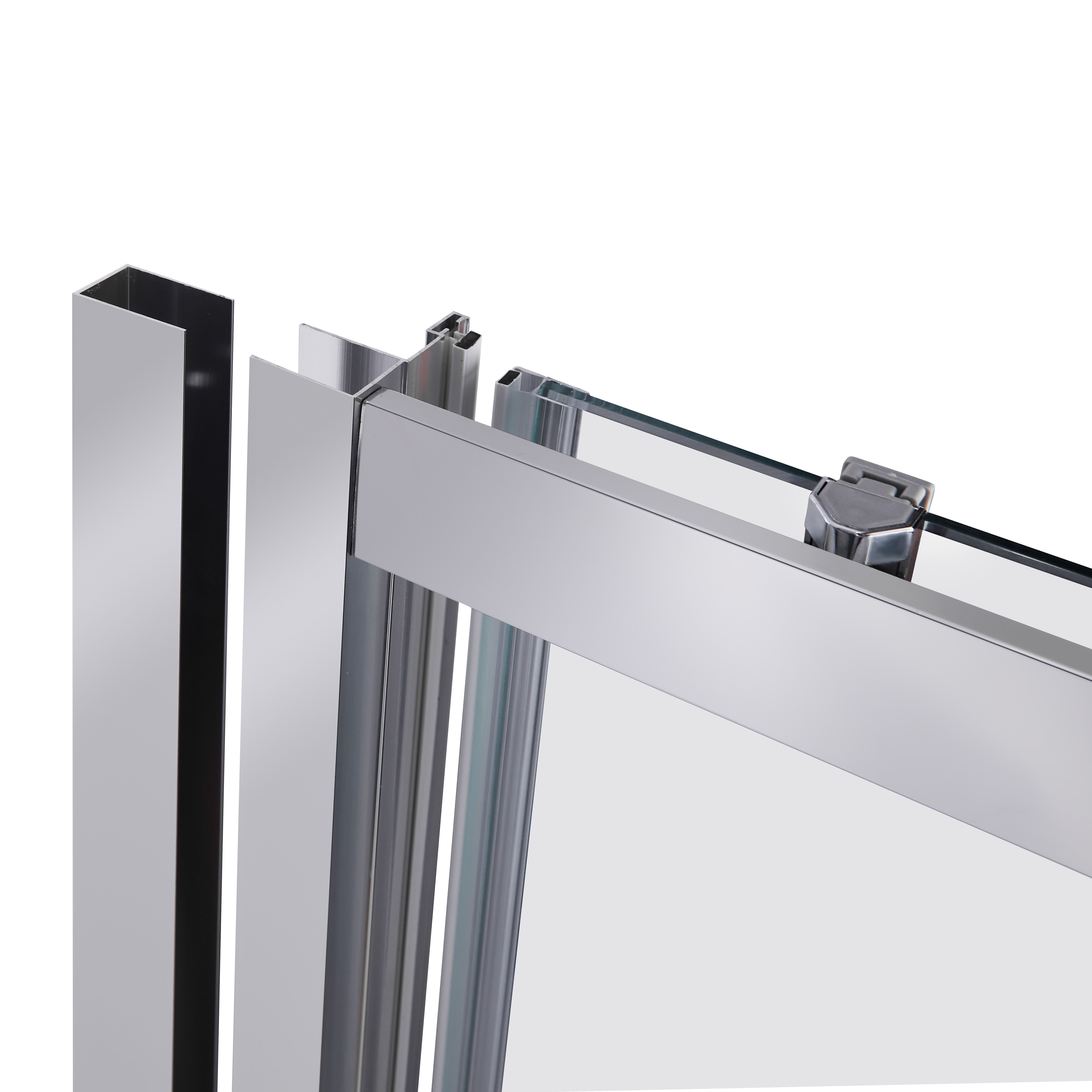 Душевая дверь в нишу Qtap Taurus CRM2014-15.C6 140-150x185 см, стекло Clear 6 мм, покрытие CalcLess