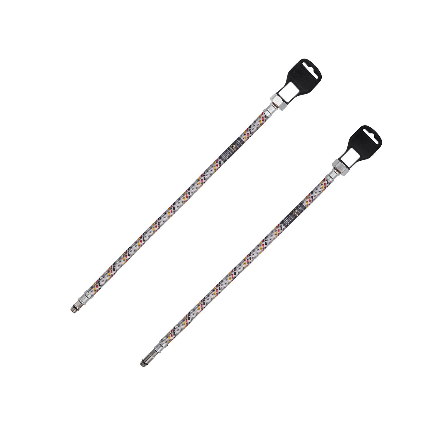 Гнучка підводка для підключення змішувача Kroner KRP 1/2"хМ10 ВЗ 120 см в обплетенні з нержавіючої сталі (пара)