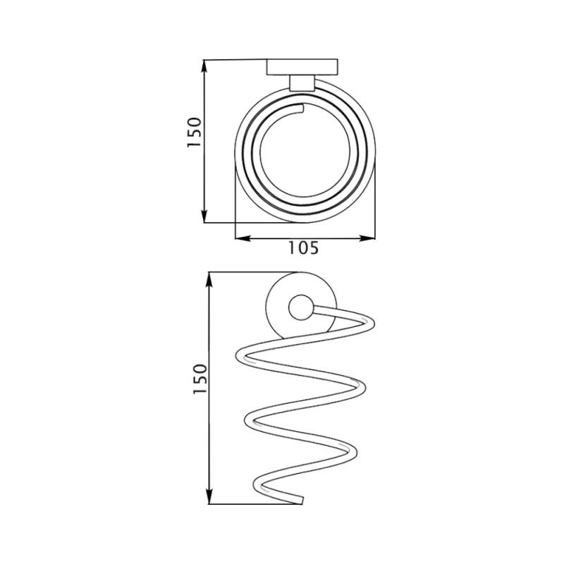 Тримач для фену настінний Kroner KRM Elbe - ACC2928