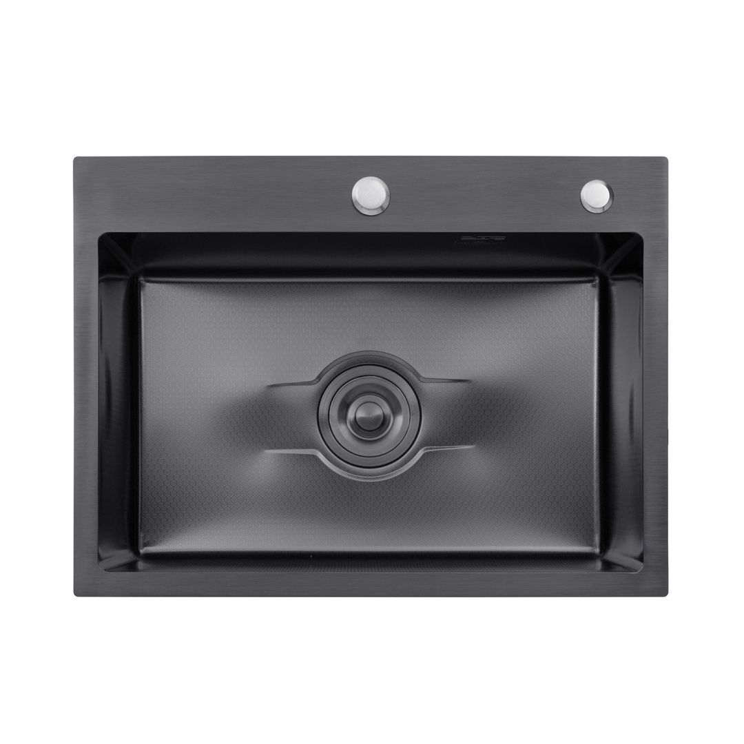 Кухонна мийка Kroner KRP Derby - 5843HM PVD (2,5/0,5 мм)