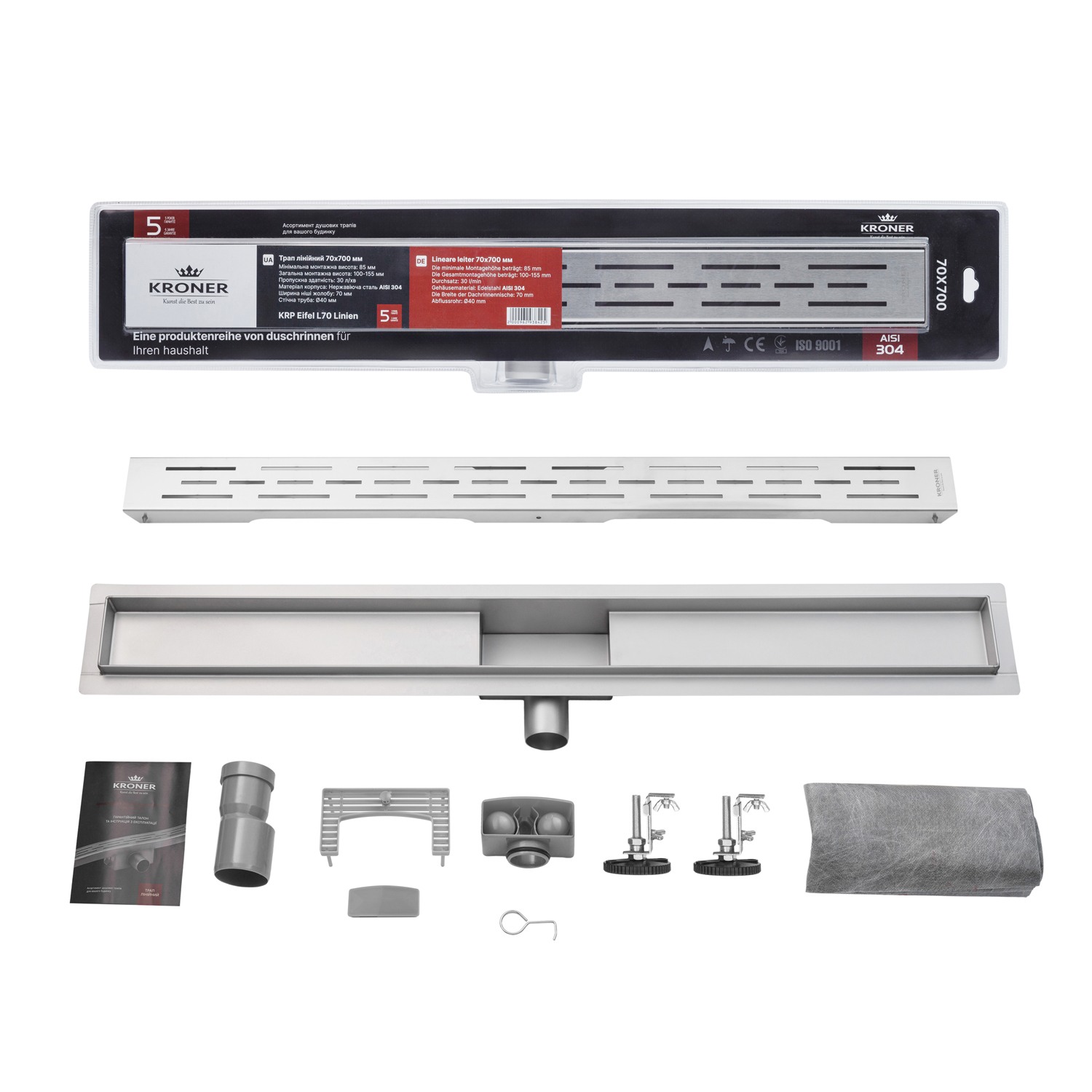 Трап лінійний Kroner KRP Eifel L70 Linien