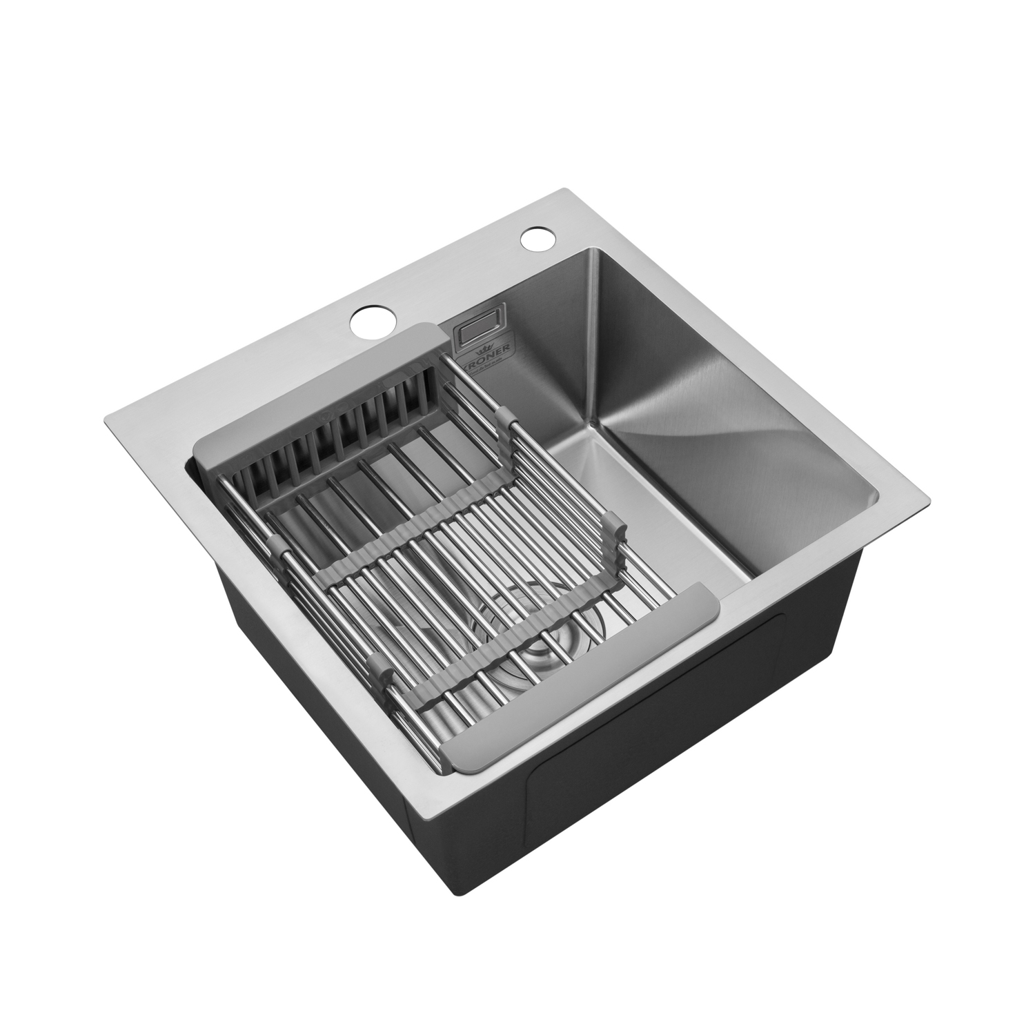 Кухонна мийка Kroner KRP Gebürstet - 4545HM (3.0/1.0 мм)