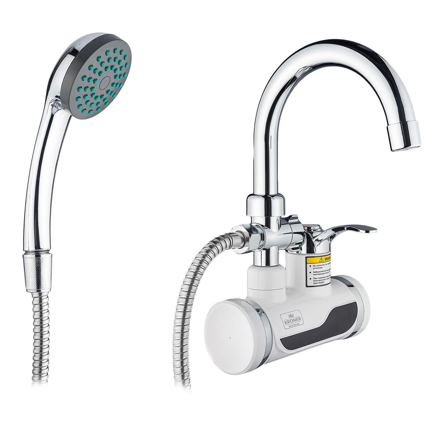 Проточний водонагрівач Kroner KRM Volt - CW191WMDS з дисплеєм