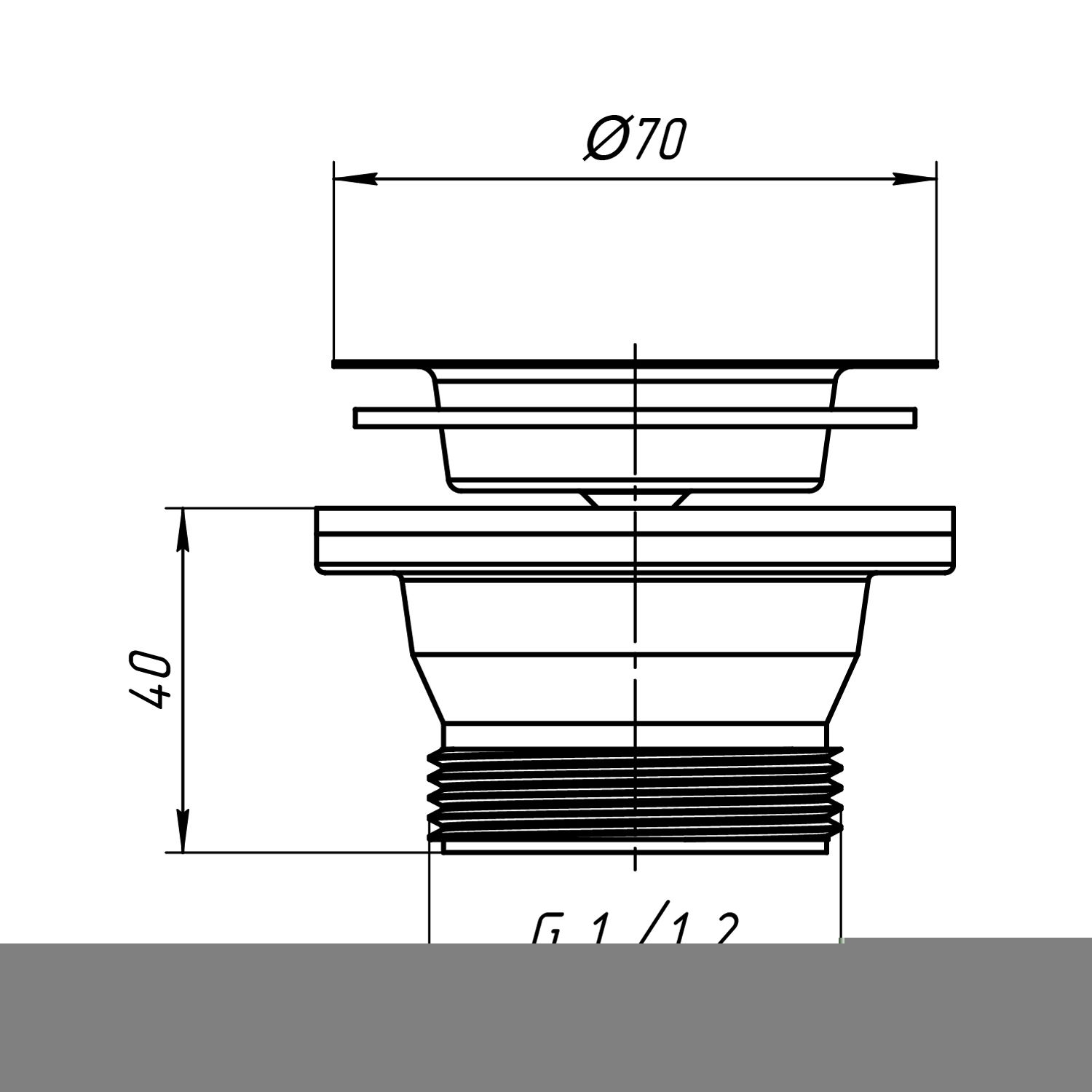 Випуск ANIplast 1 1/2" мм з нержавіючою сіткою M100EU