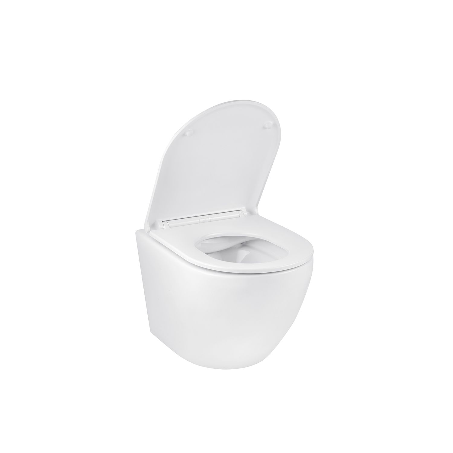 Унітаз підвісний безобідковий Kroner Harz WHI493736 RIMLESS з сидінням Slim Duroplast / Soft-close / Quick relase (KH493736WHIR)