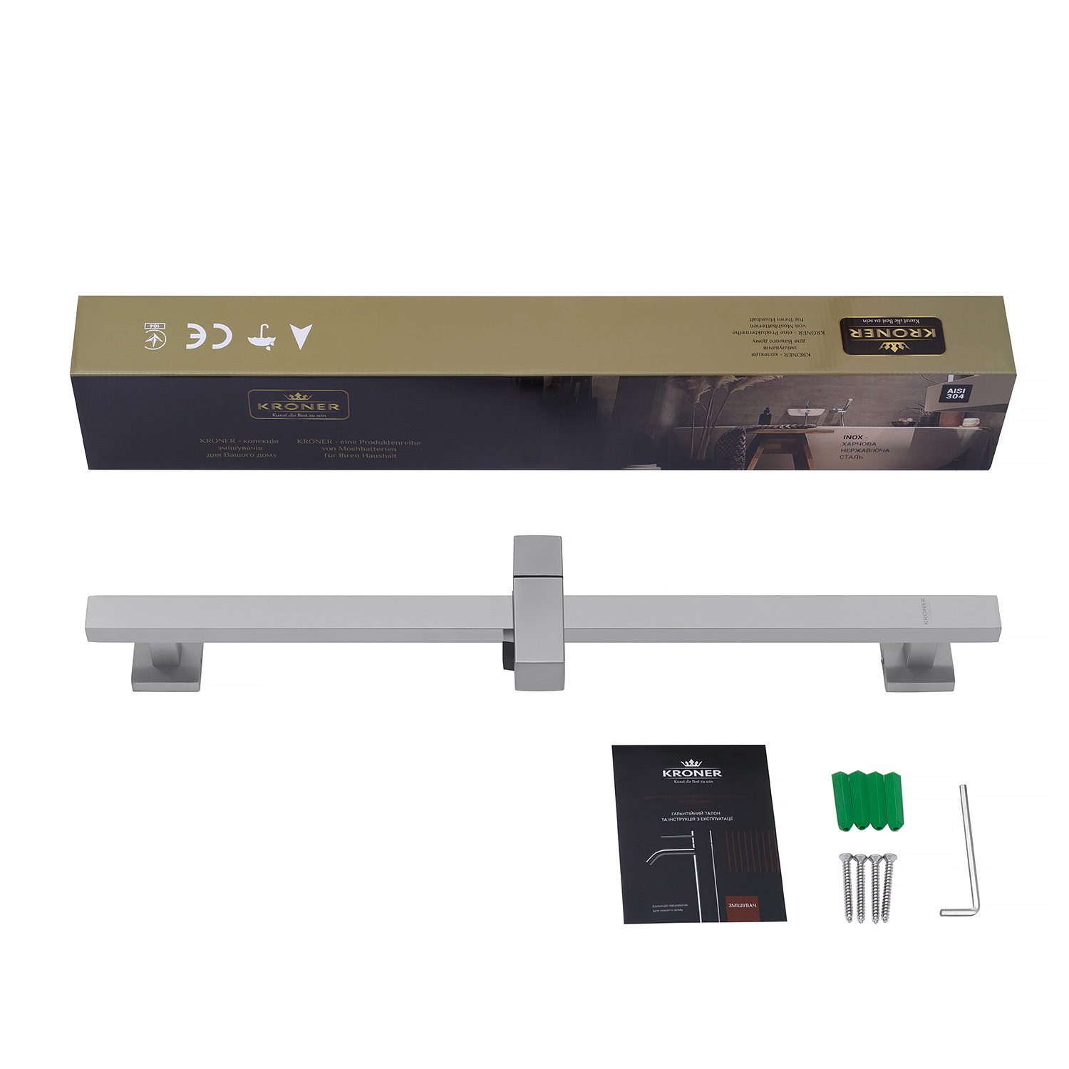 Штанга для душу Kroner KRP Edelstahl Kubus - ESG230